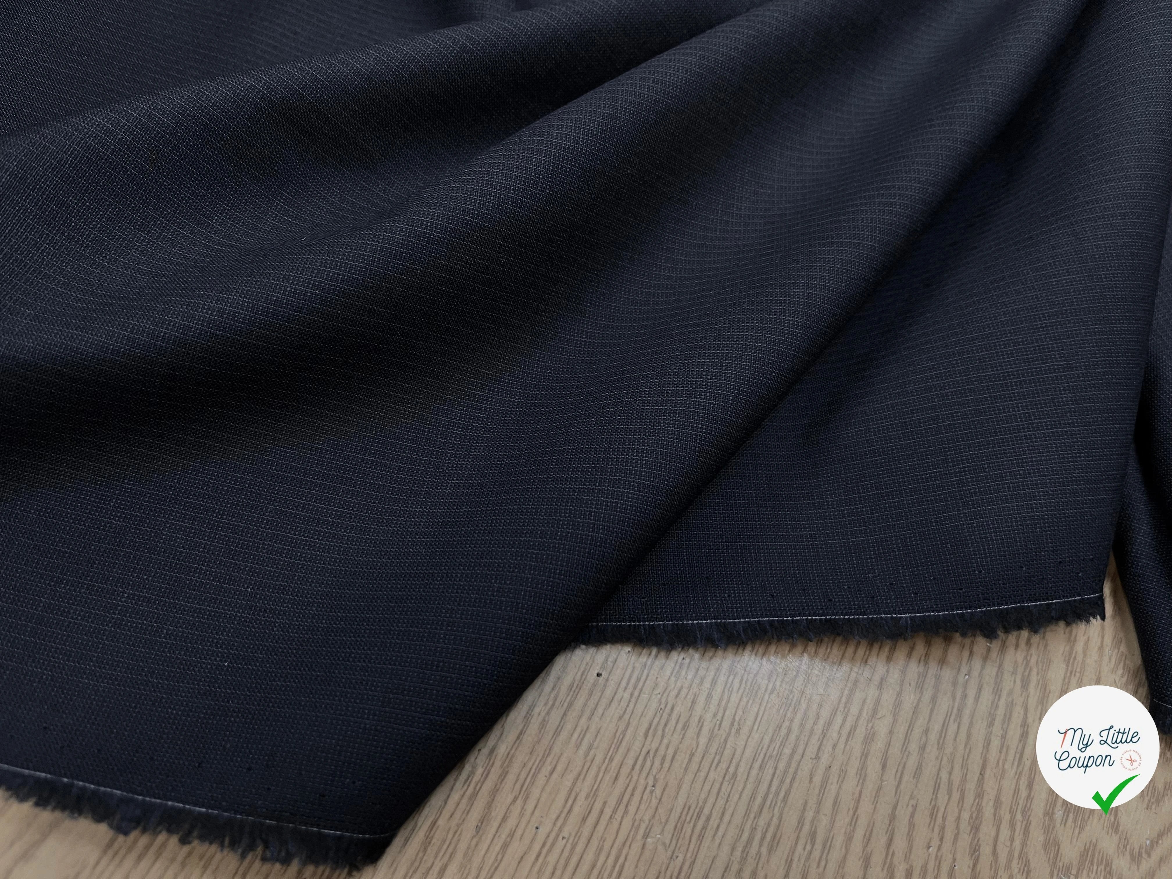 DRAPERIE DE LAINE BLEU NUIT D'ÉTE DEPERLANTE TRES CHIC - My Little Coupon