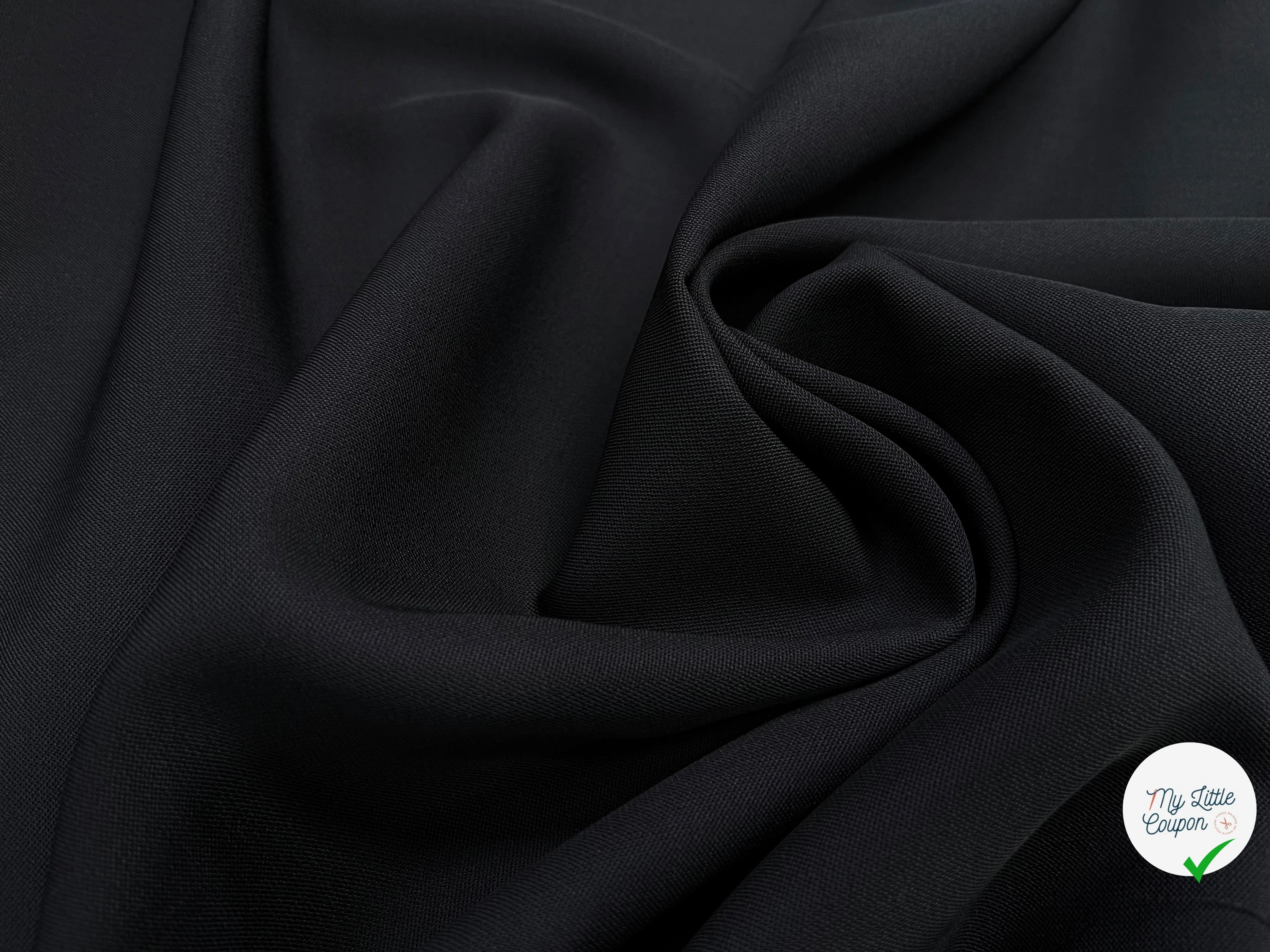 DRAPERIE DE LAINE CHIC PIQUÉE BLEU NUIT - My Little Coupon