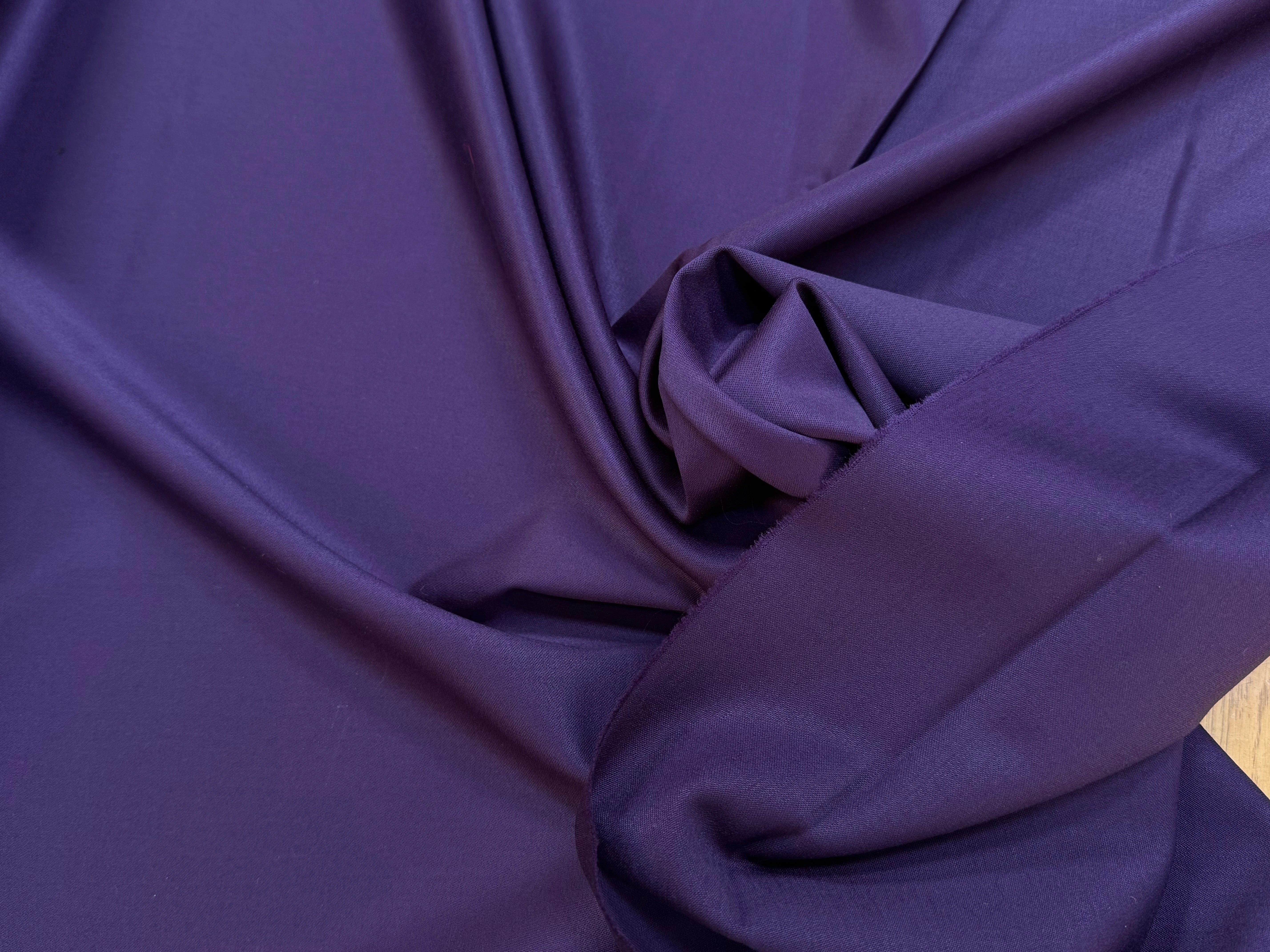 DRAPERIE DE LAINE ENVERS SATINÉ SUBLIME STRETCH VIOLET DOUX TOUCHER - My Little Coupon