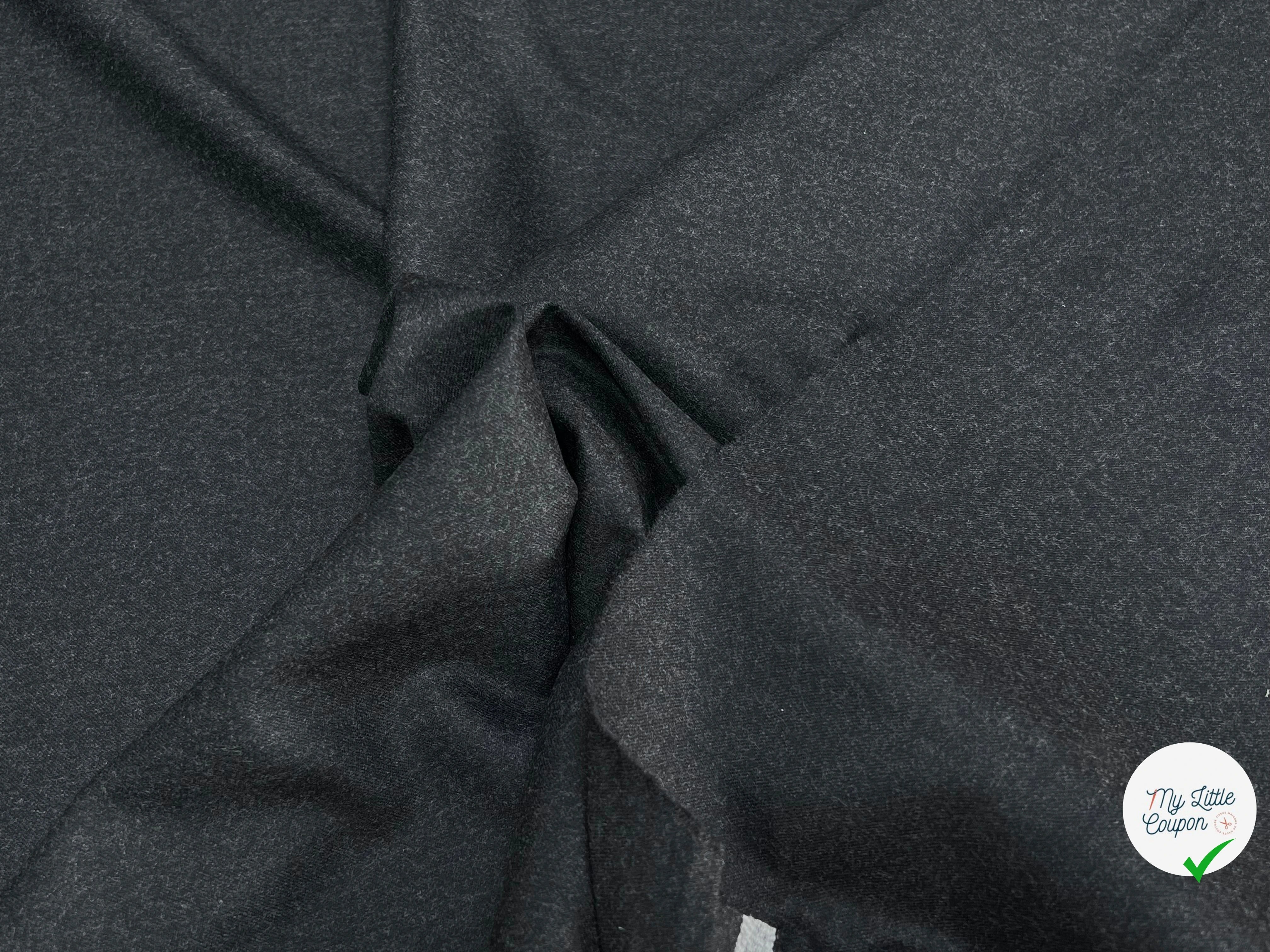 DRAPERIE DE LAINE FLANELLE GRIS CHINÉ - My Little Coupon