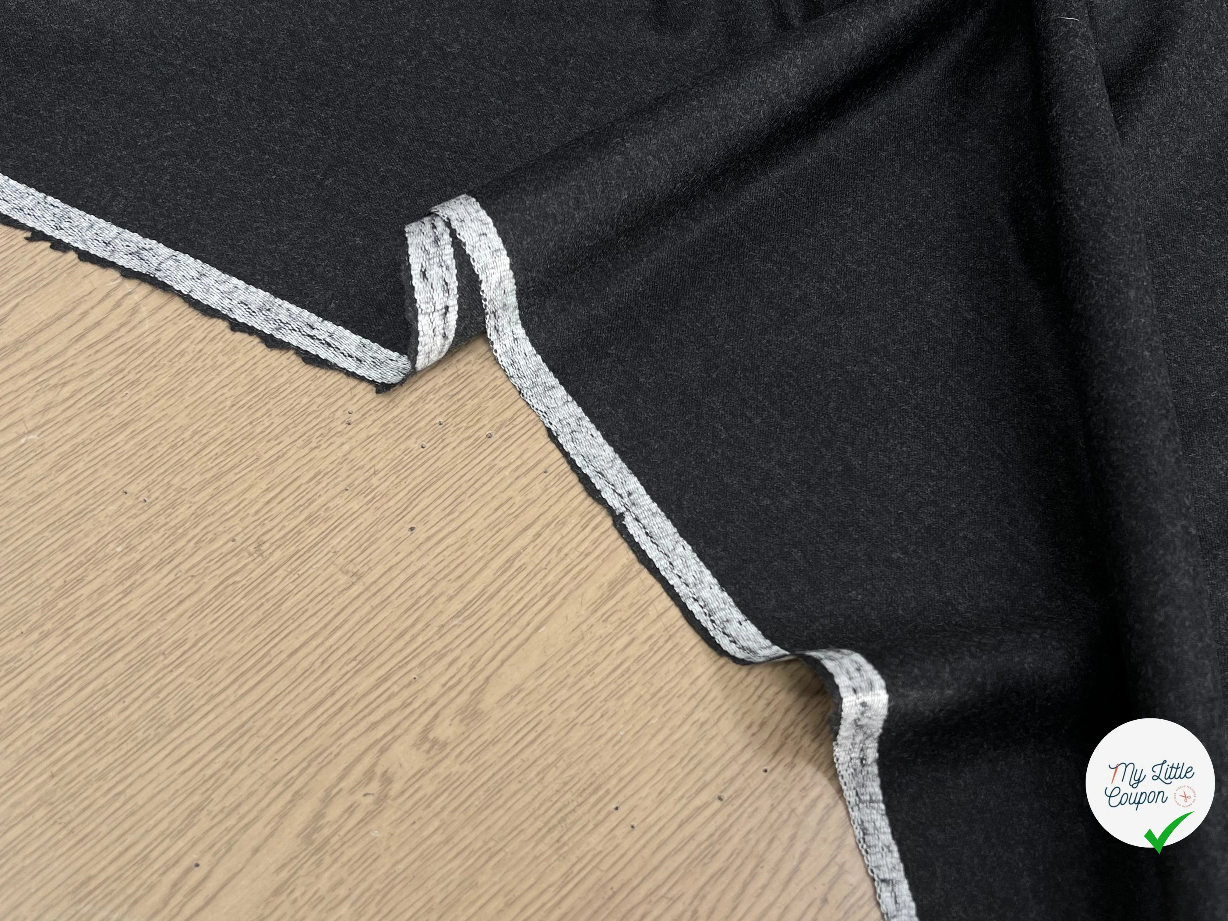 DRAPERIE DE LAINE FLANELLE GRIS CHINÉ - My Little Coupon