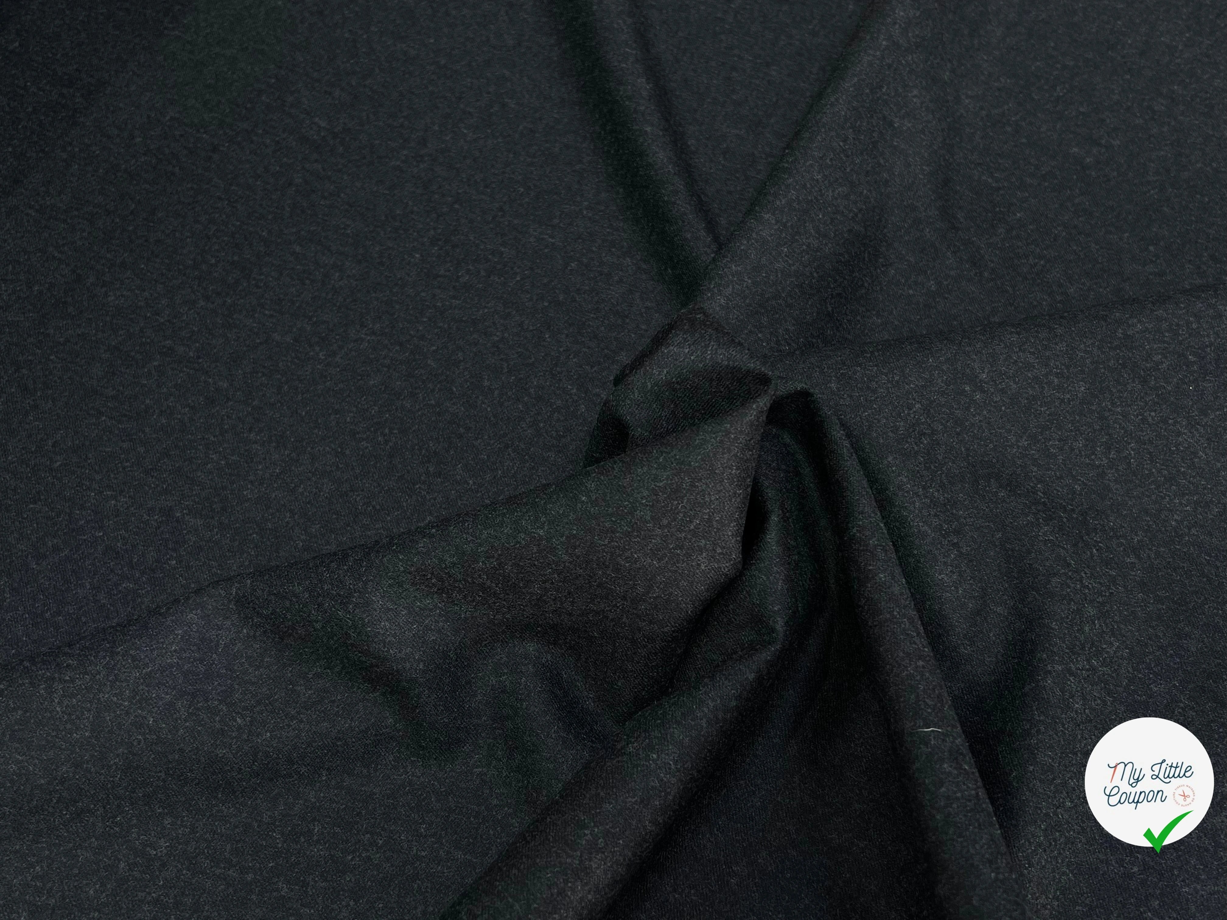 DRAPERIE DE LAINE FLANELLE GRIS CHINÉ - My Little Coupon