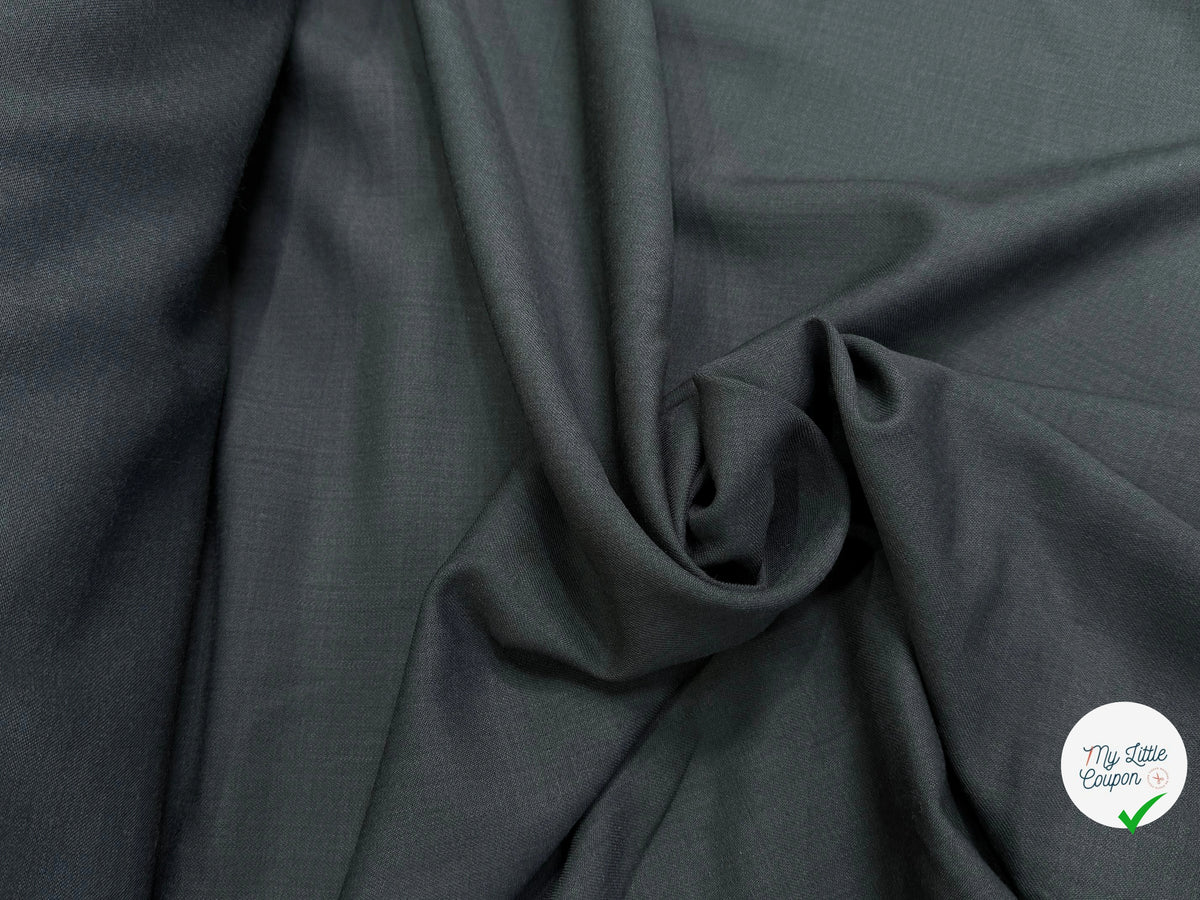 DRAPERIE DE LAINE FLUIDE GRIS FONCÉ 100% LAINE - My Little Coupon