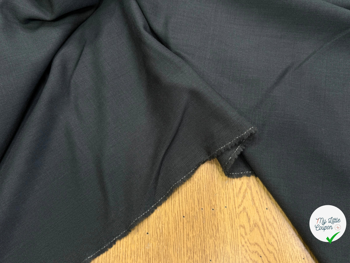 DRAPERIE DE LAINE FLUIDE GRIS FONCÉ 100% LAINE - My Little Coupon