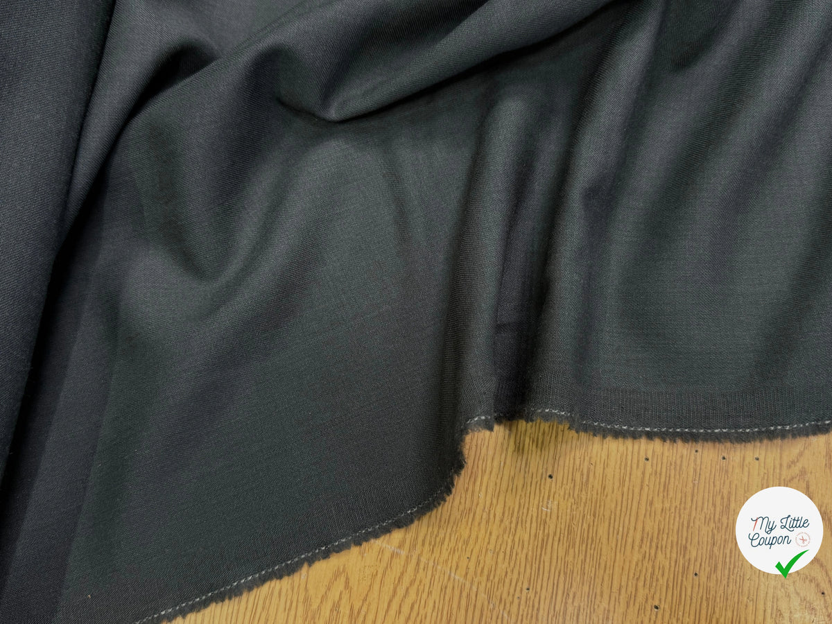 DRAPERIE DE LAINE FLUIDE GRIS FONCÉ 100% LAINE - My Little Coupon