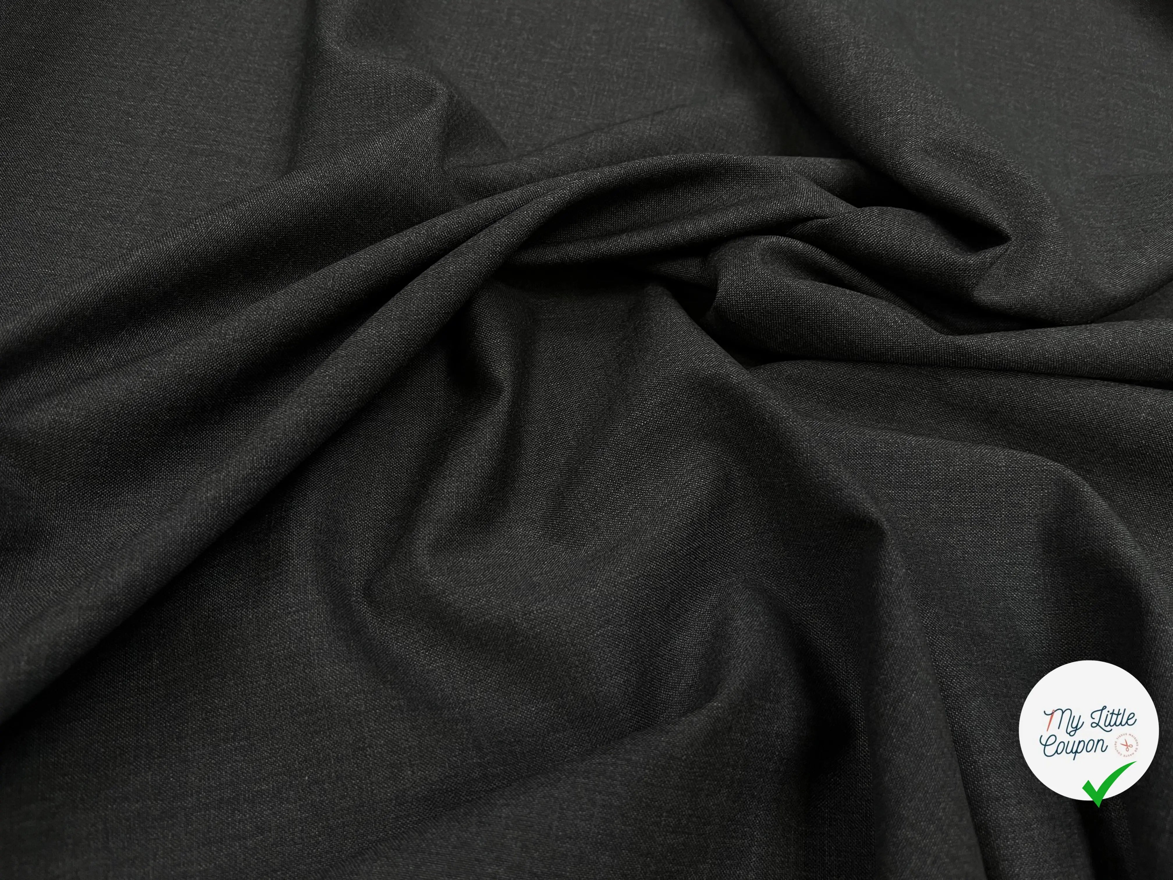 DRAPERIE DE LAINE GRIS CHINÉ DEPERLANTE - My Little Coupon