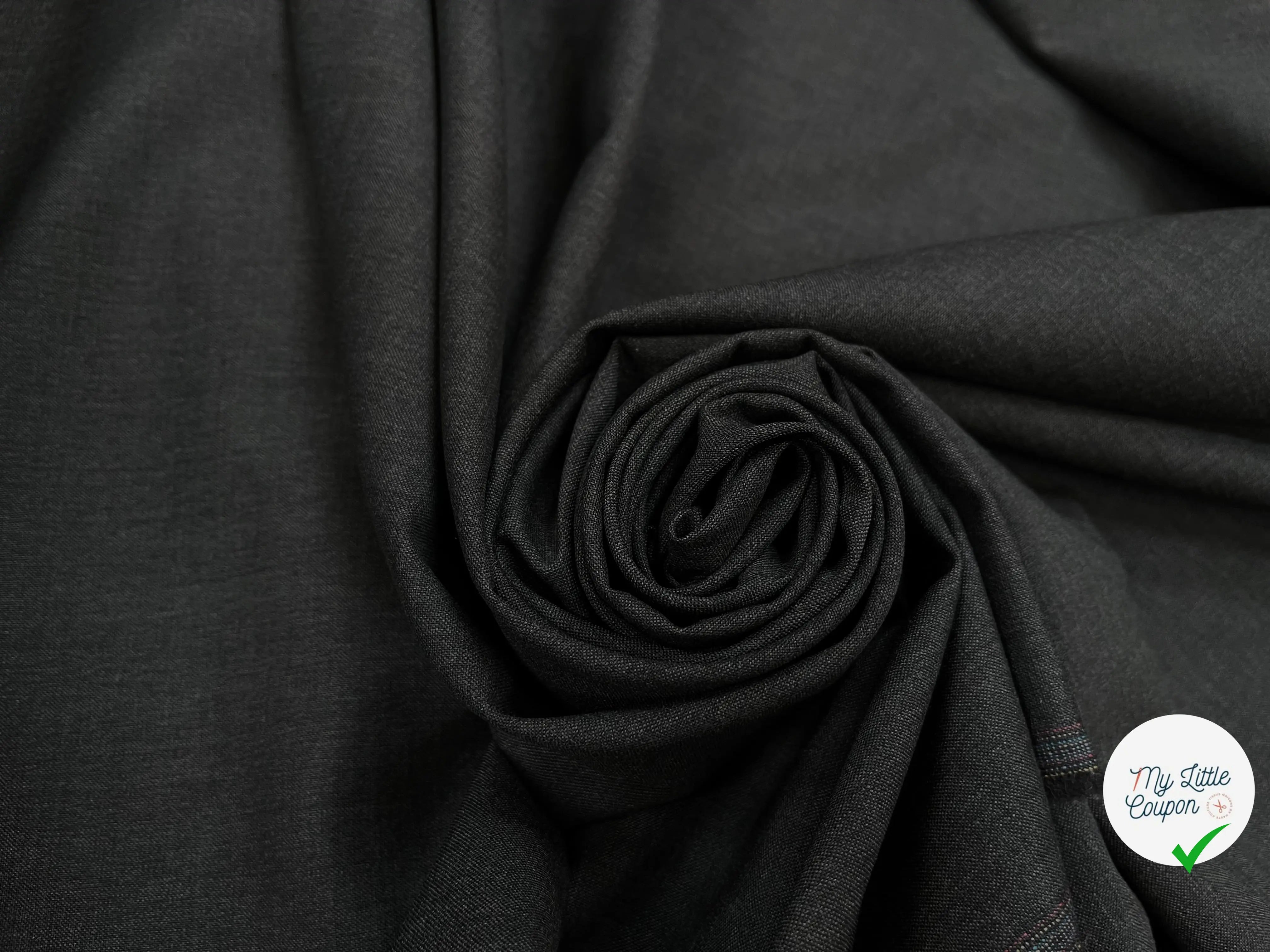 DRAPERIE DE LAINE GRIS CHINÉ DEPERLANTE - My Little Coupon