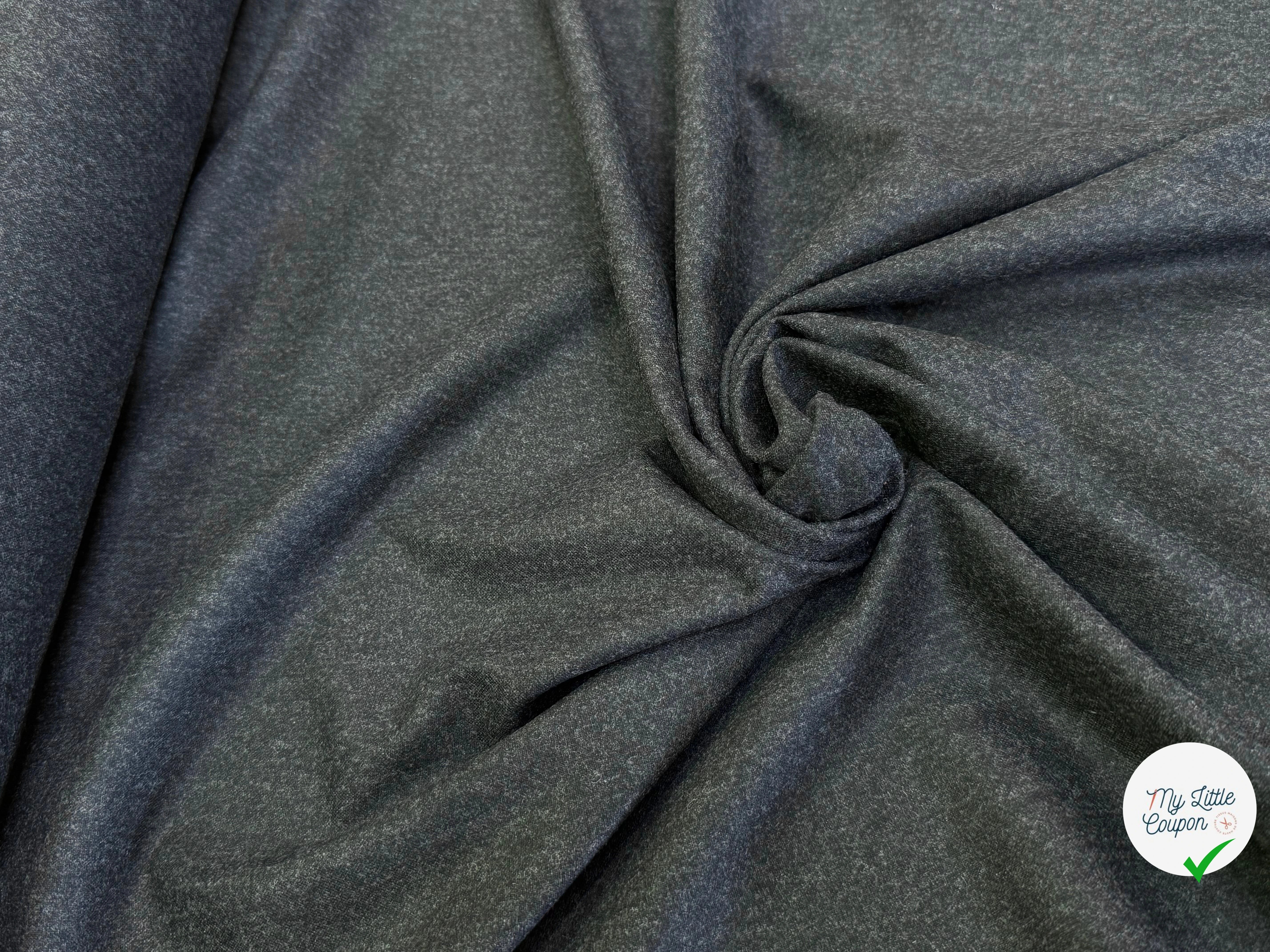 DRAPERIE DE LAINE GRIS CHINÉ STRETCH TOUCHER DOUX - My Little Coupon