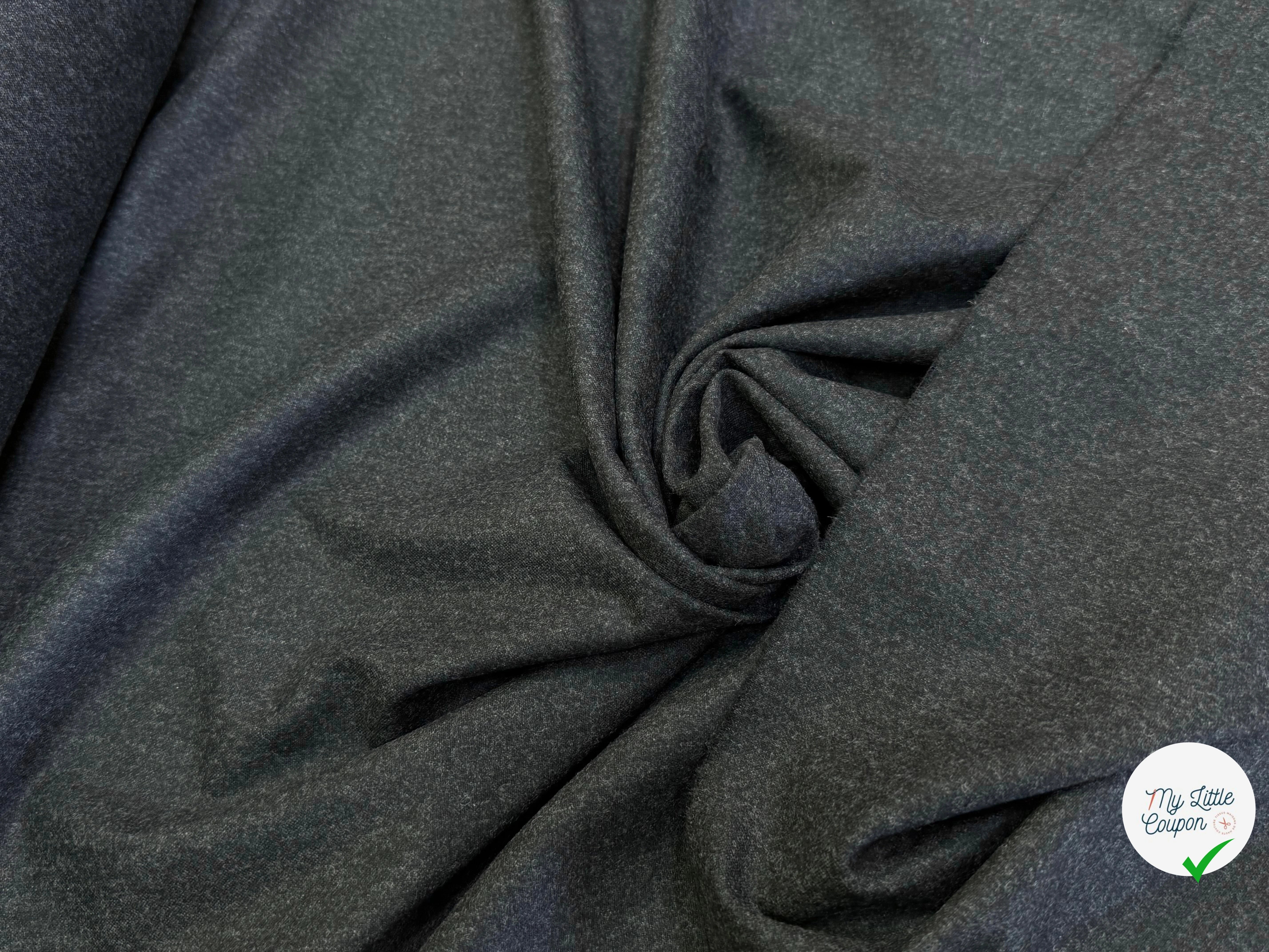 DRAPERIE DE LAINE GRIS CHINÉ STRETCH TOUCHER DOUX - My Little Coupon