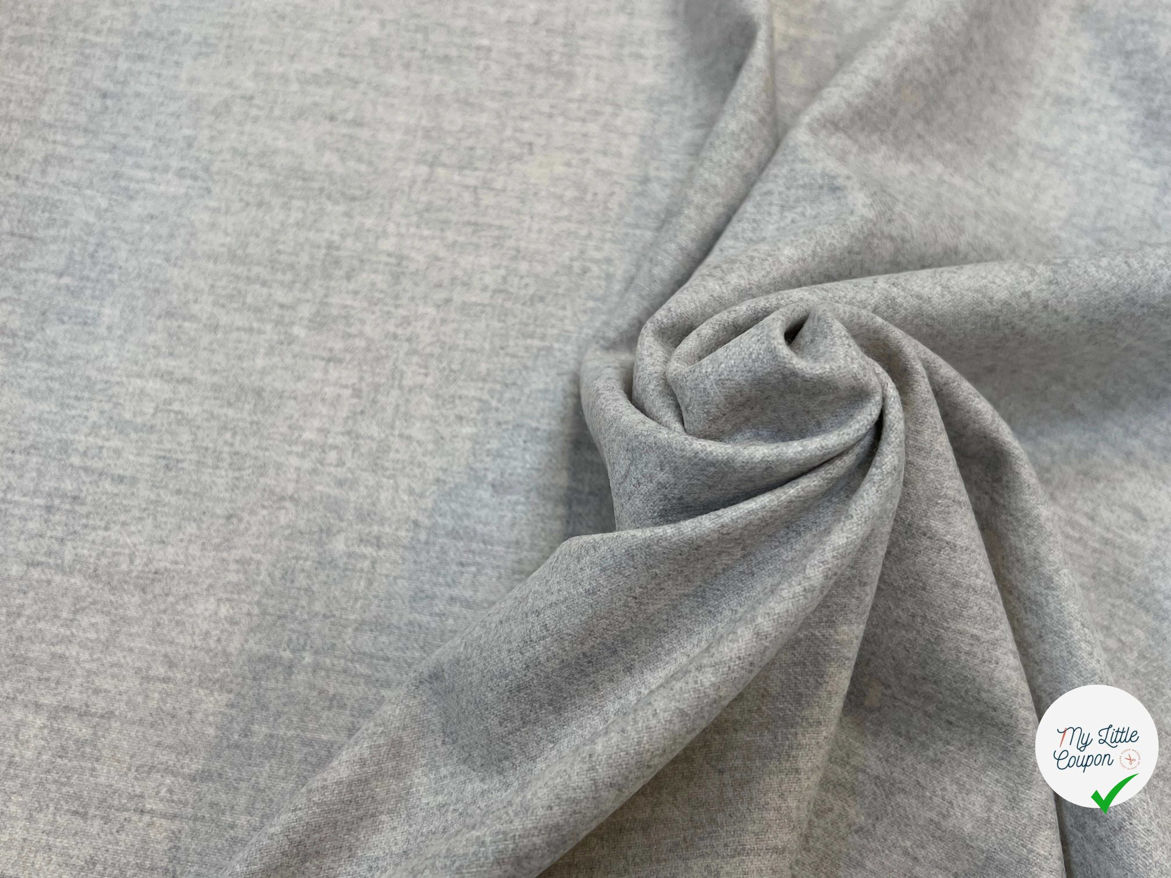 DRAPERIE DE LAINE GRIS CLAIR SUPERBE 100% LAINE VIERGE 150CM - My Little Coupon