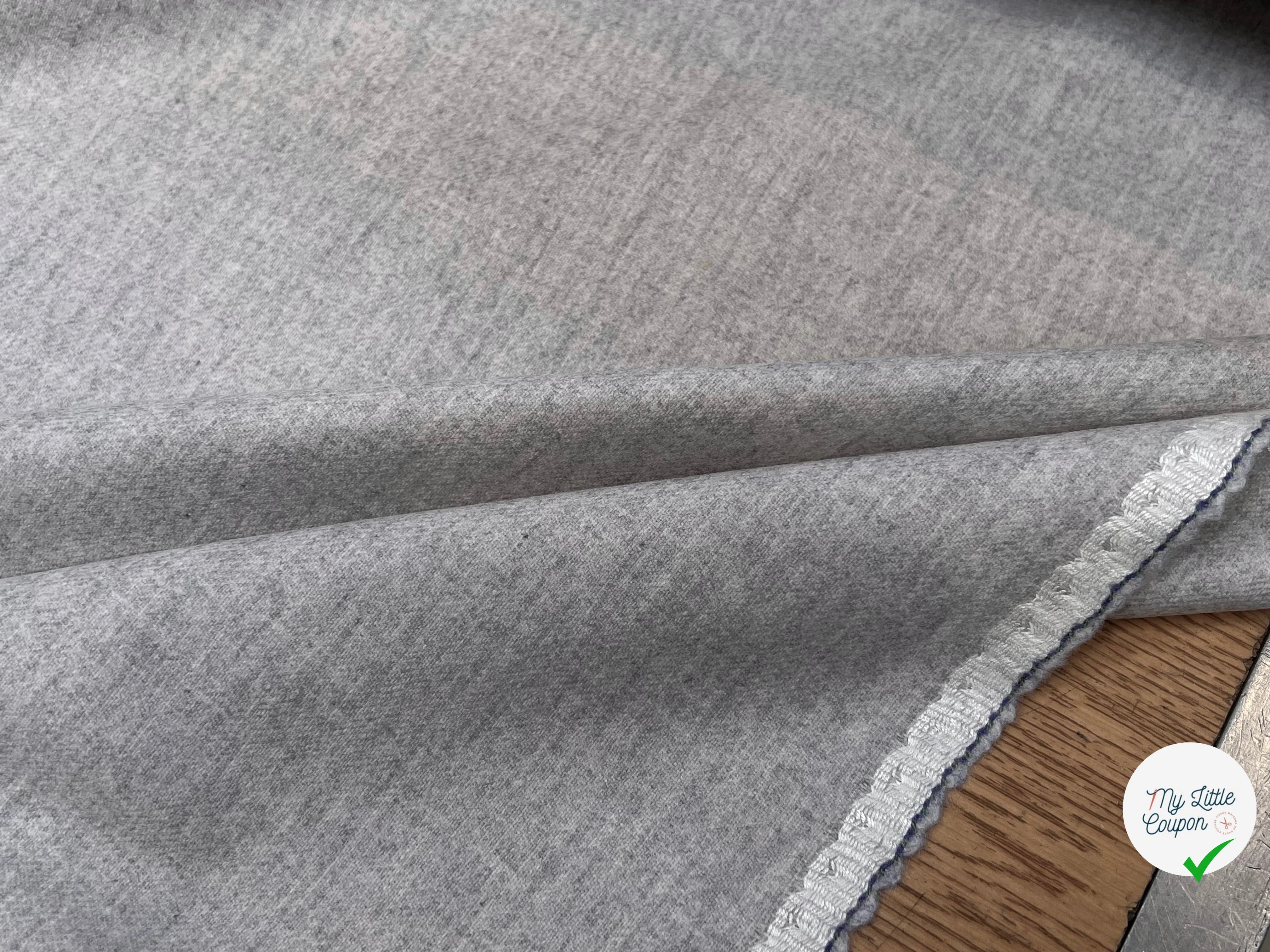 DRAPERIE DE LAINE GRIS CLAIR SUPERBE 100% LAINE VIERGE 150CM - My Little Coupon