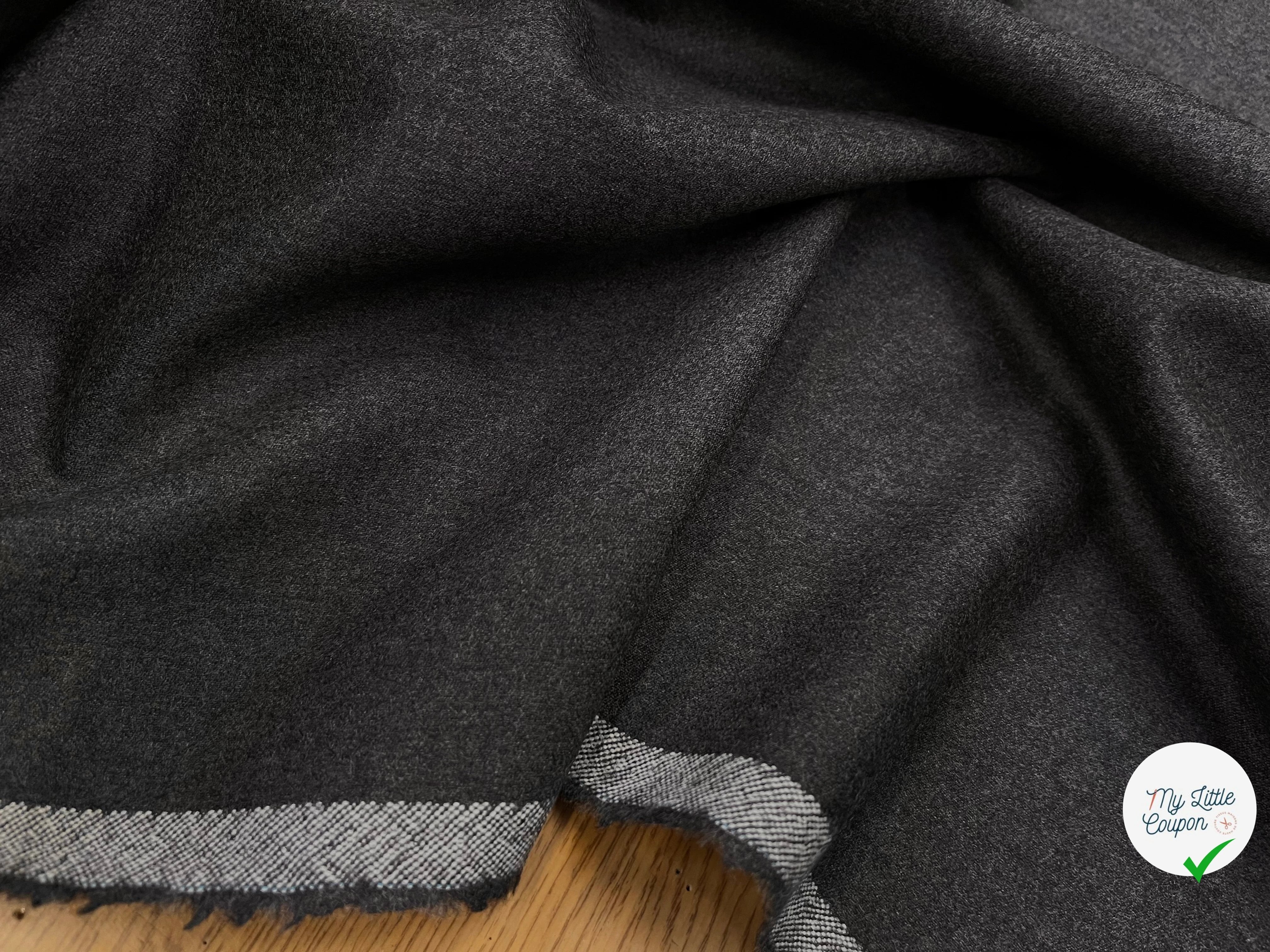 DRAPERIE DE LAINE GRIS FONCÉ 100% LAINE - My Little Coupon