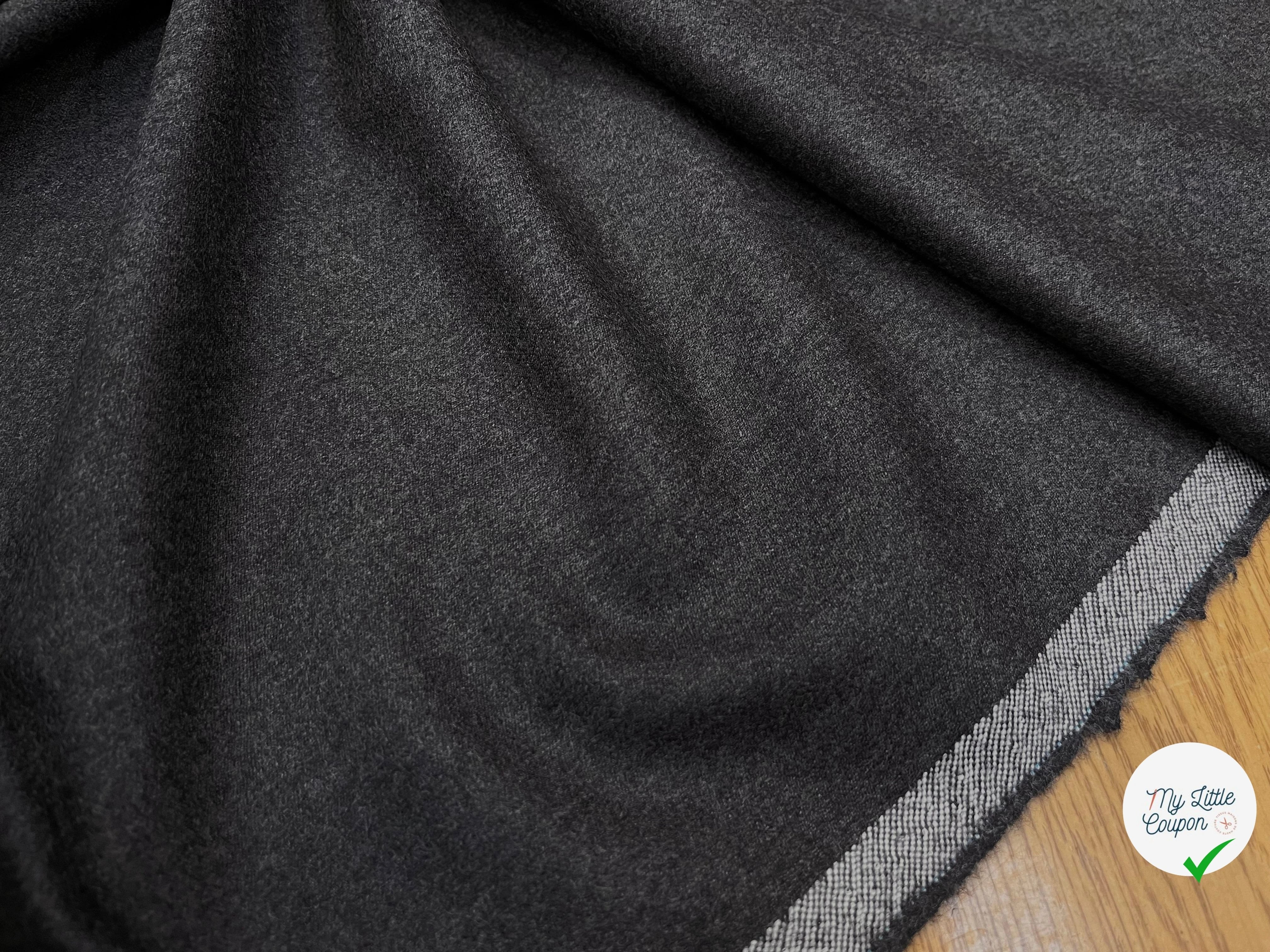 DRAPERIE DE LAINE GRIS FONCÉ 100% LAINE - My Little Coupon