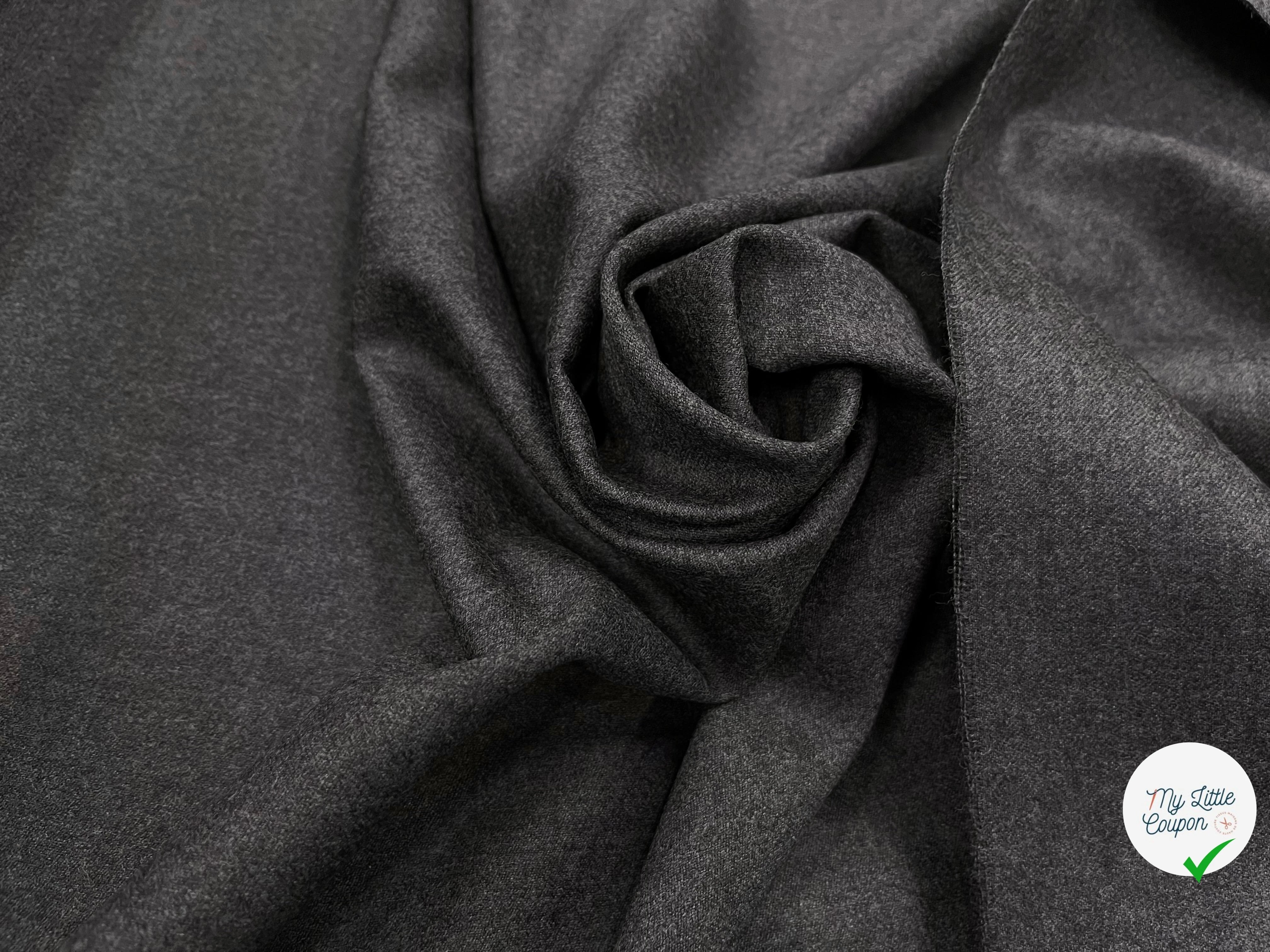 DRAPERIE DE LAINE GRIS FONCÉ 100% LAINE - My Little Coupon