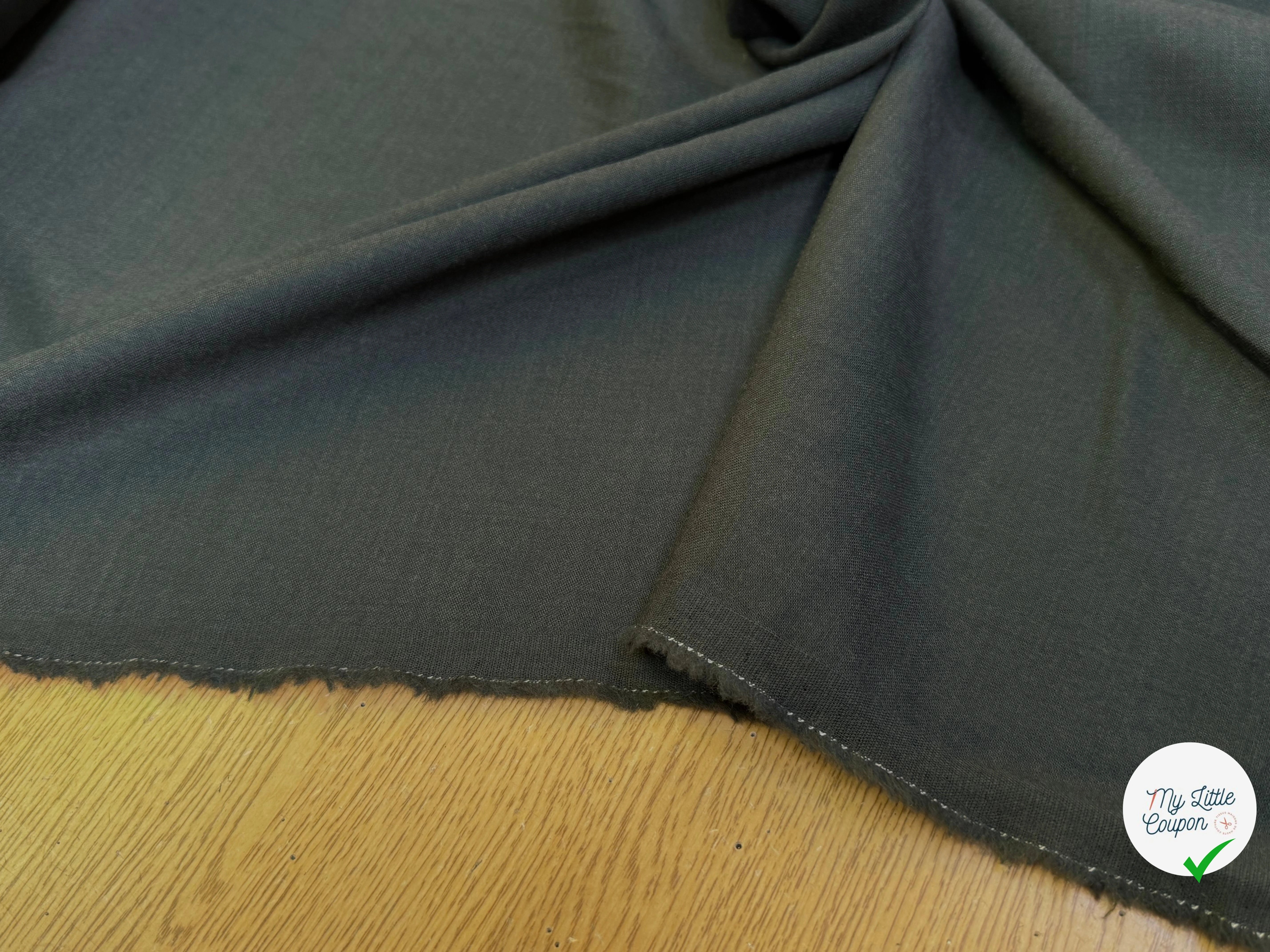 DRAPERIE DE LAINE GRIS KAKI FONCÉ ULTRA BELLE - My Little Coupon