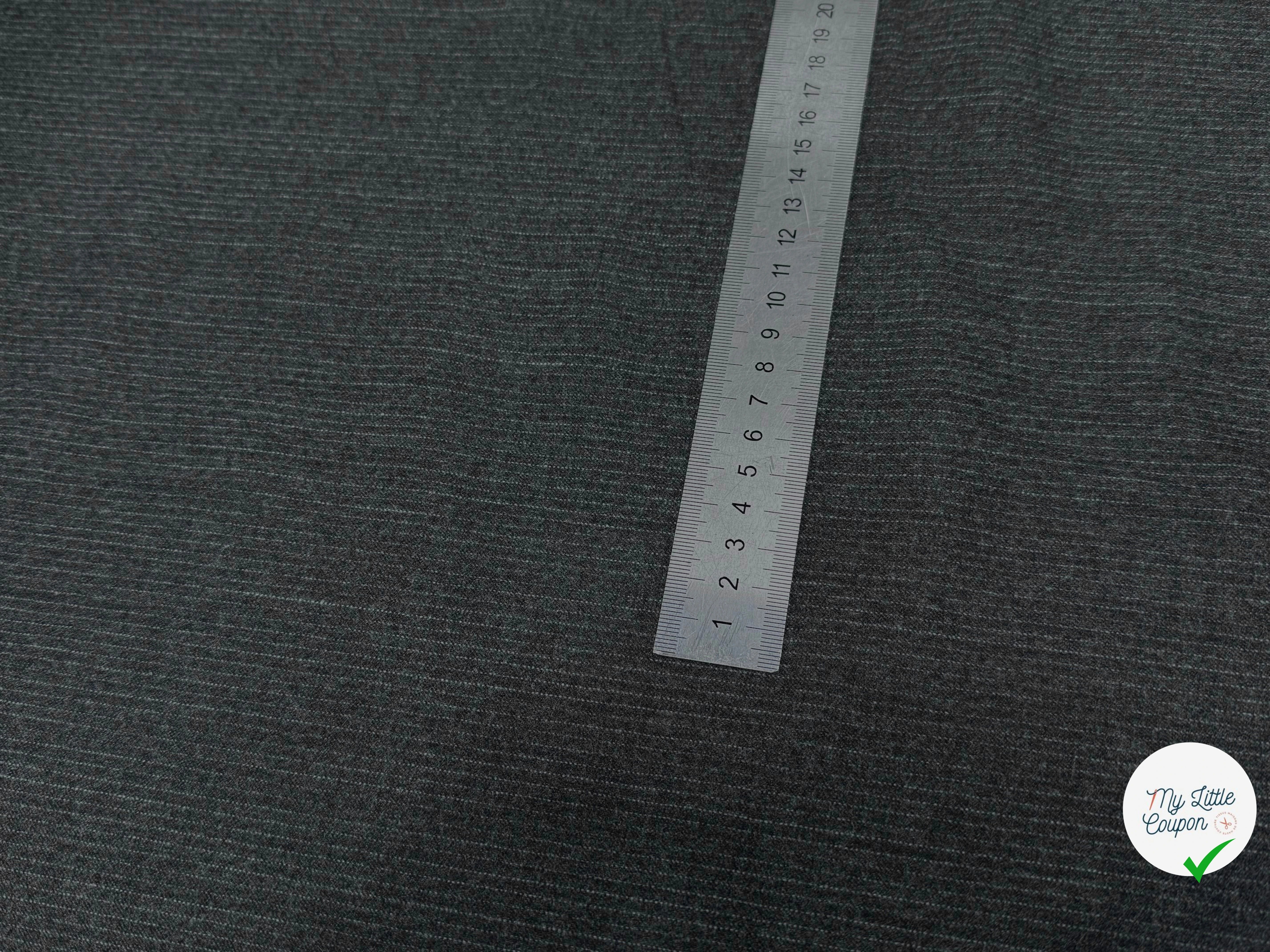 DRAPERIE DE LAINE GRISE FINE RAYURES BLANCHE 100%W - My Little Coupon