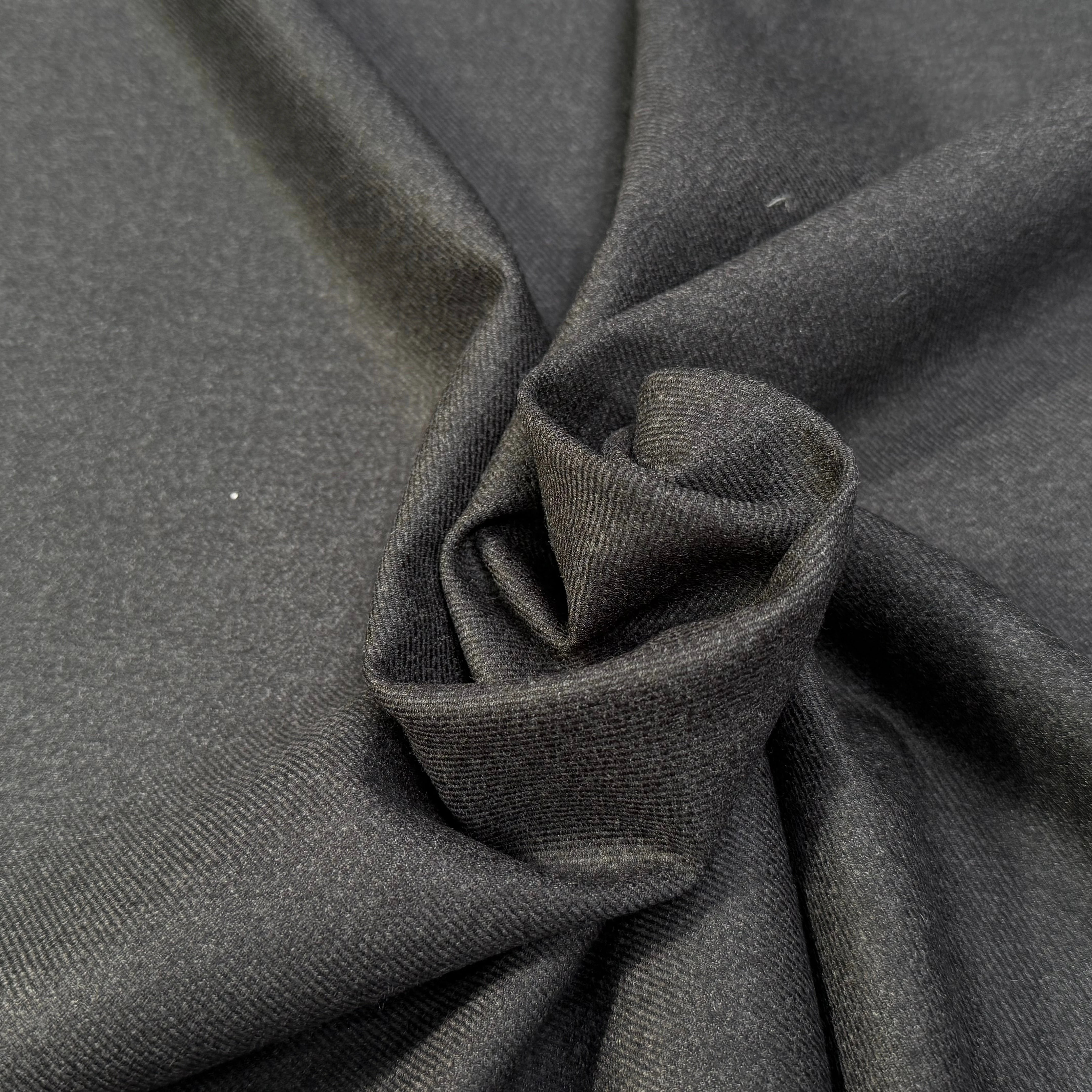 DRAPERIE DE LAINE LOURDE GRISE FONCÉE TRÈS BELLE TENUE 92% LAINE VIERGE - My Little Coupon