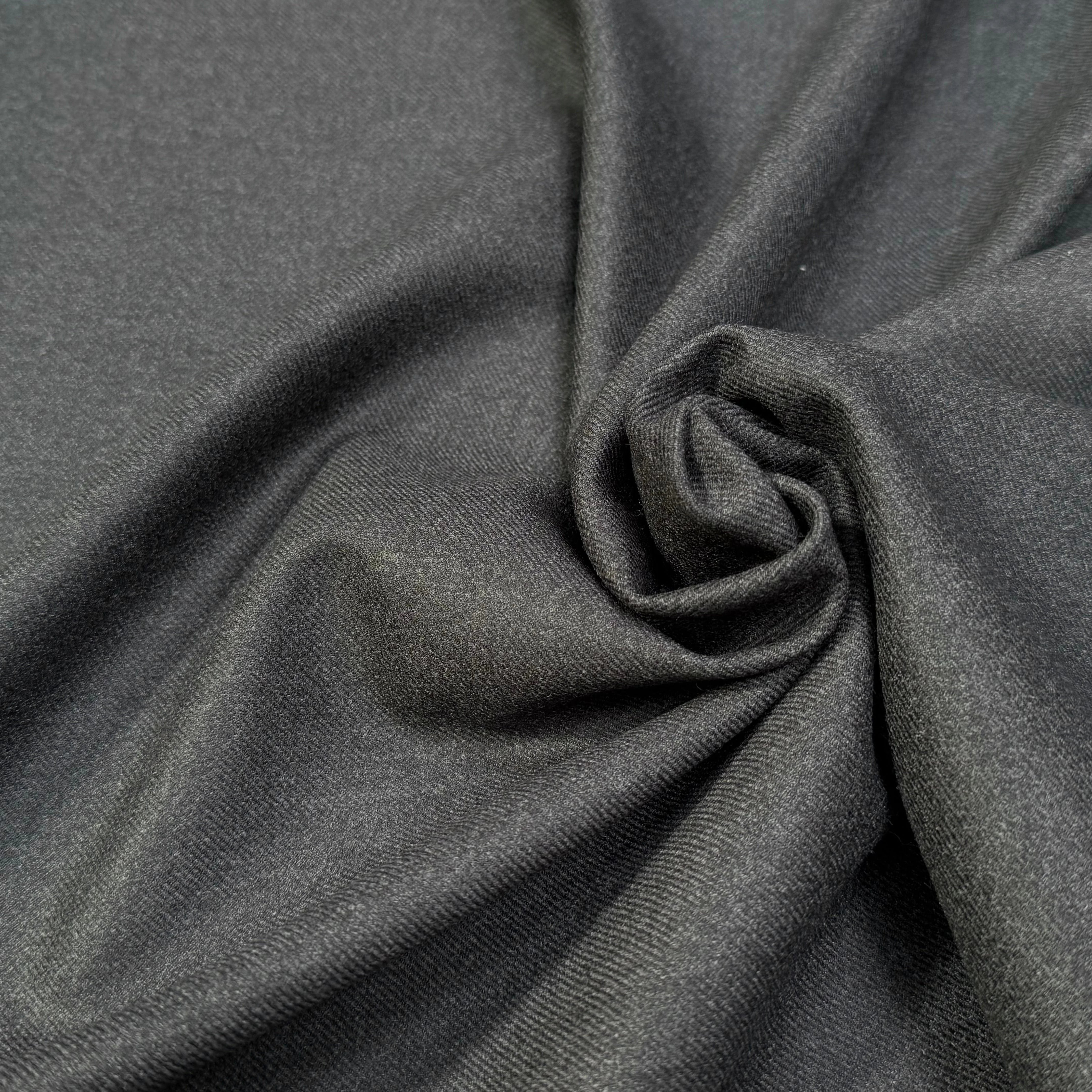 DRAPERIE DE LAINE LOURDE GRISE FONCÉE TRÈS BELLE TENUE 92% LAINE VIERGE - My Little Coupon