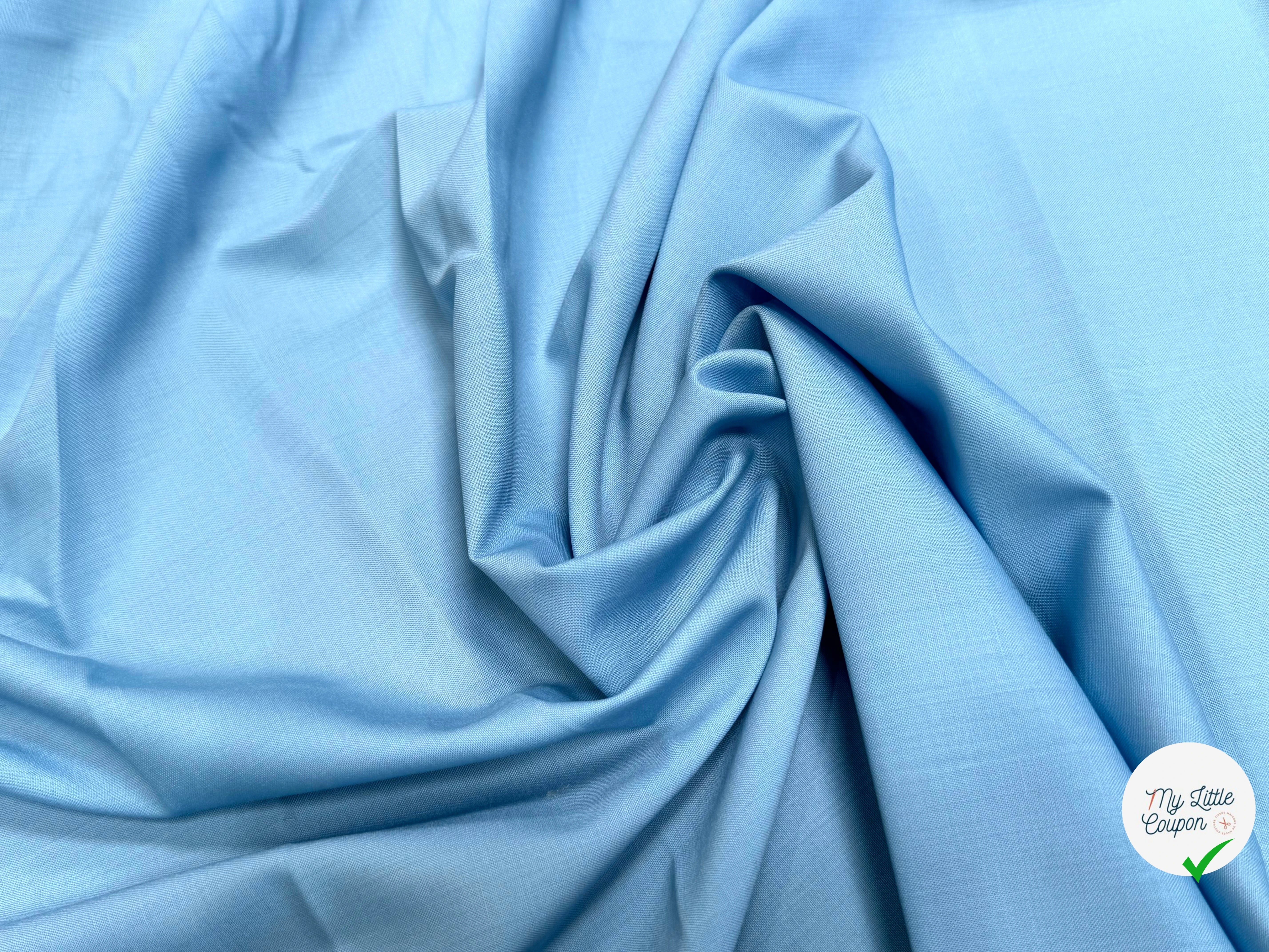 DRAPERIE DE LAINE MADE IN ITALY SUPER 100'S BLEU CIEL - My Little Coupon