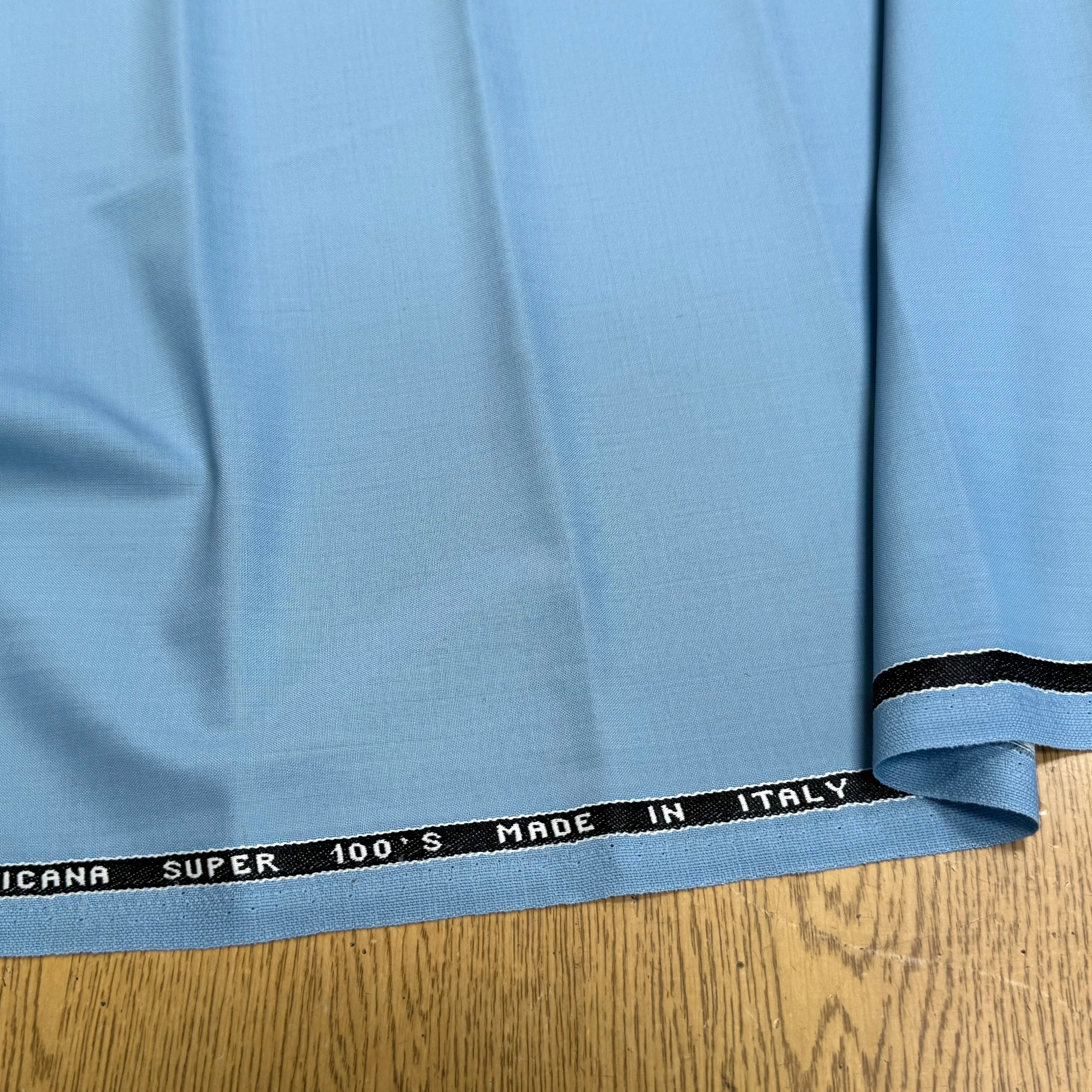 DRAPERIE DE LAINE MADE IN ITALY SUPER 100'S BLEU CIEL - My Little Coupon