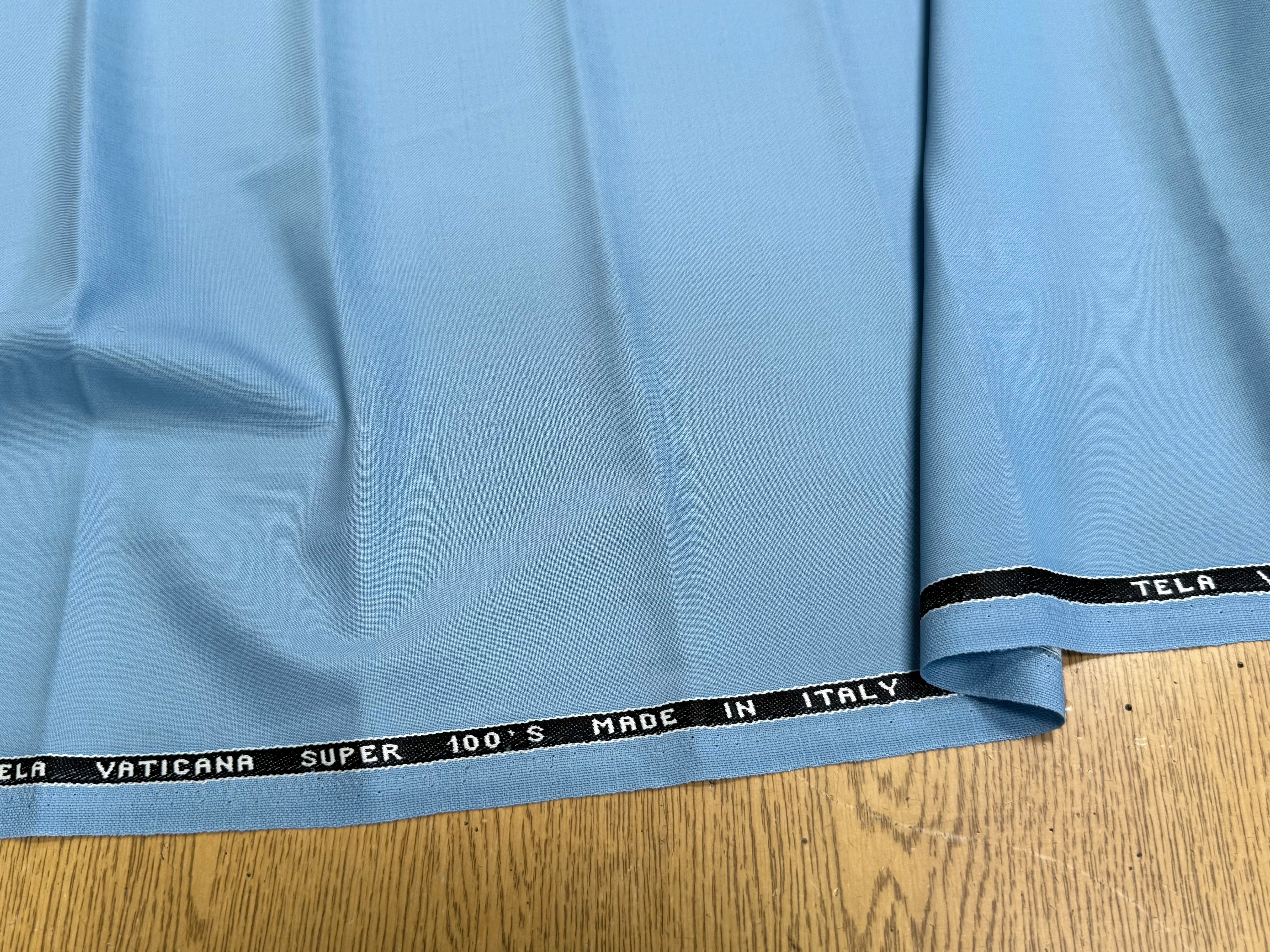 DRAPERIE DE LAINE MADE IN ITALY SUPER 100'S BLEU CIEL - My Little Coupon