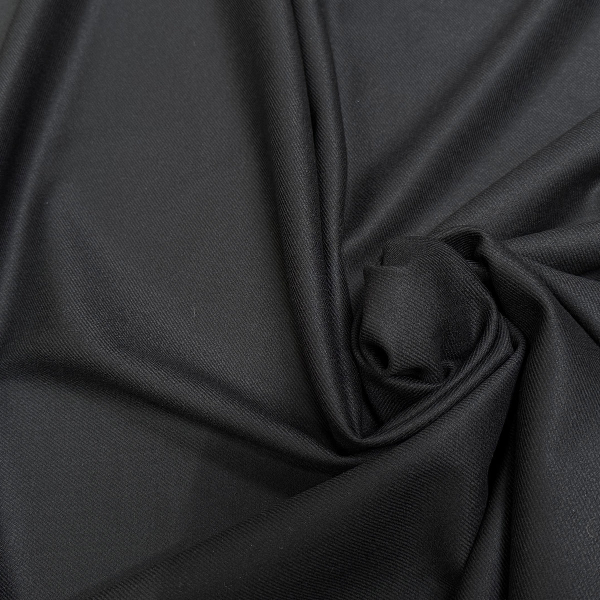 DRAPERIE DE LAINE NOBLE SATINÉE NOIR STRETCH - My Little Coupon