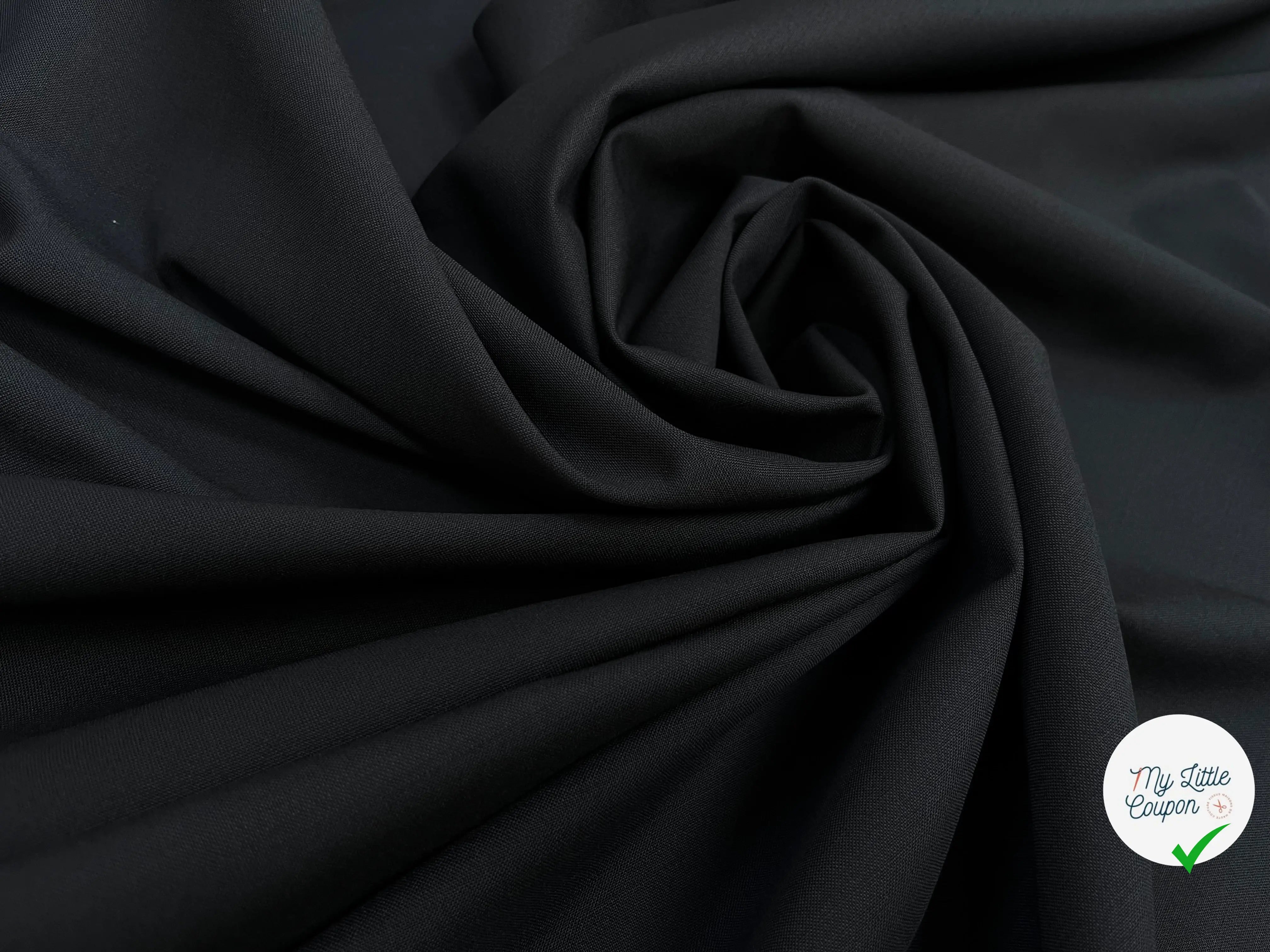 DRAPERIE DE LAINE NOIR DEPERLANTE - My Little Coupon