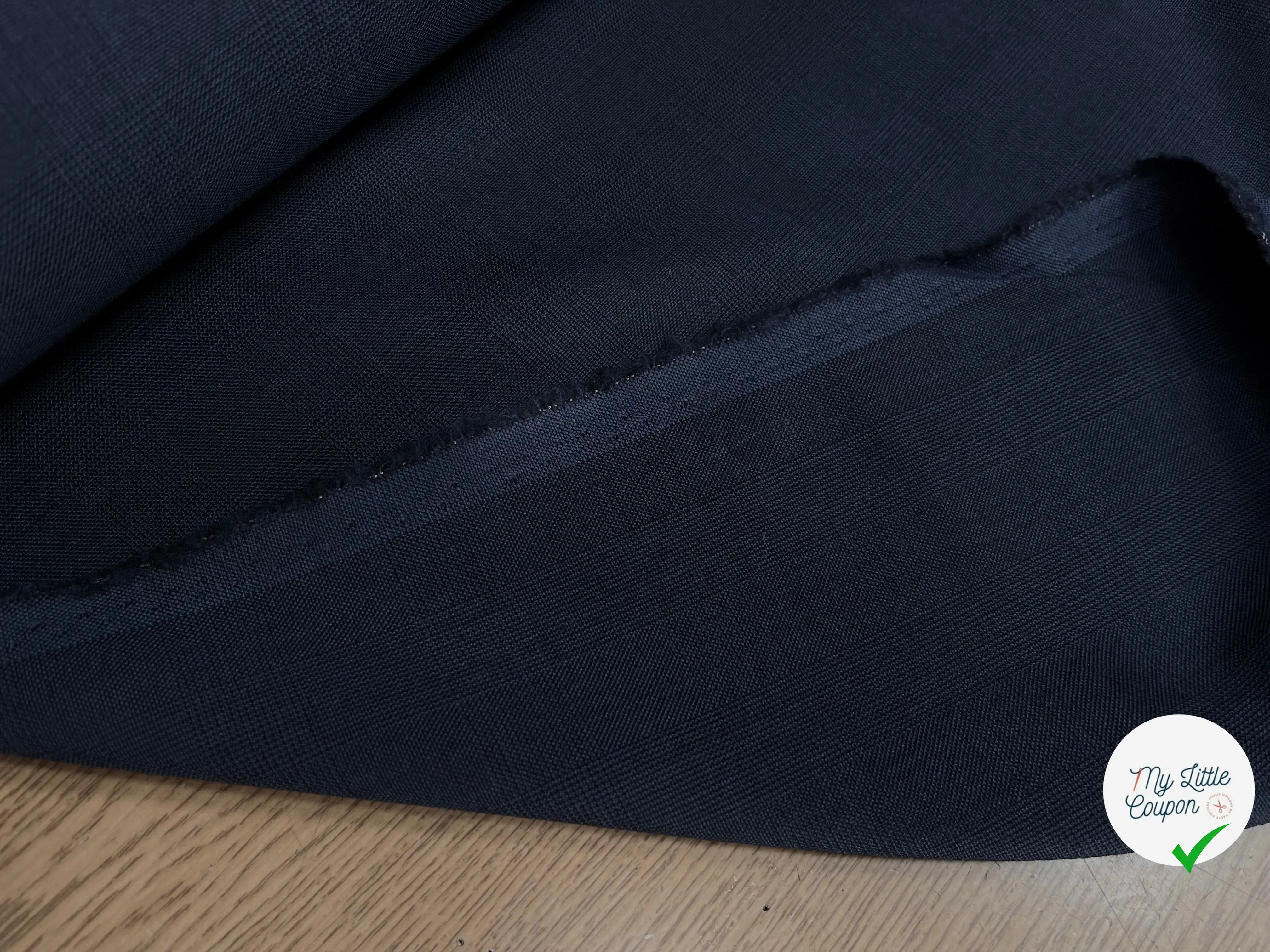 DRAPERIE DE LAINE PIQUÉ BLEU GRIS DEPERLANTE - My Little Coupon