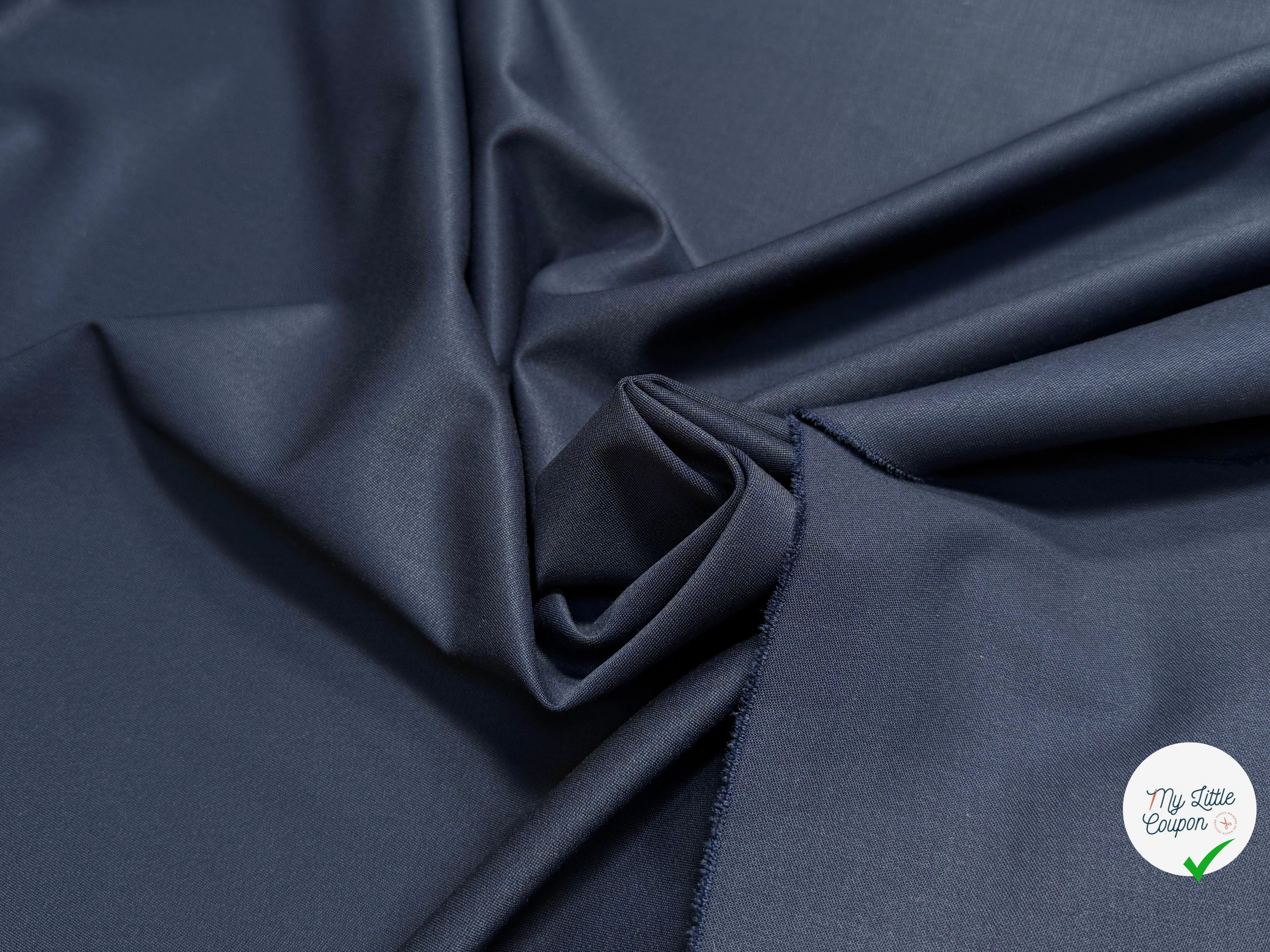 DRAPERIE DE LAINE SATINÉE NAVY TRÈS BELLE TENUE - My Little Coupon