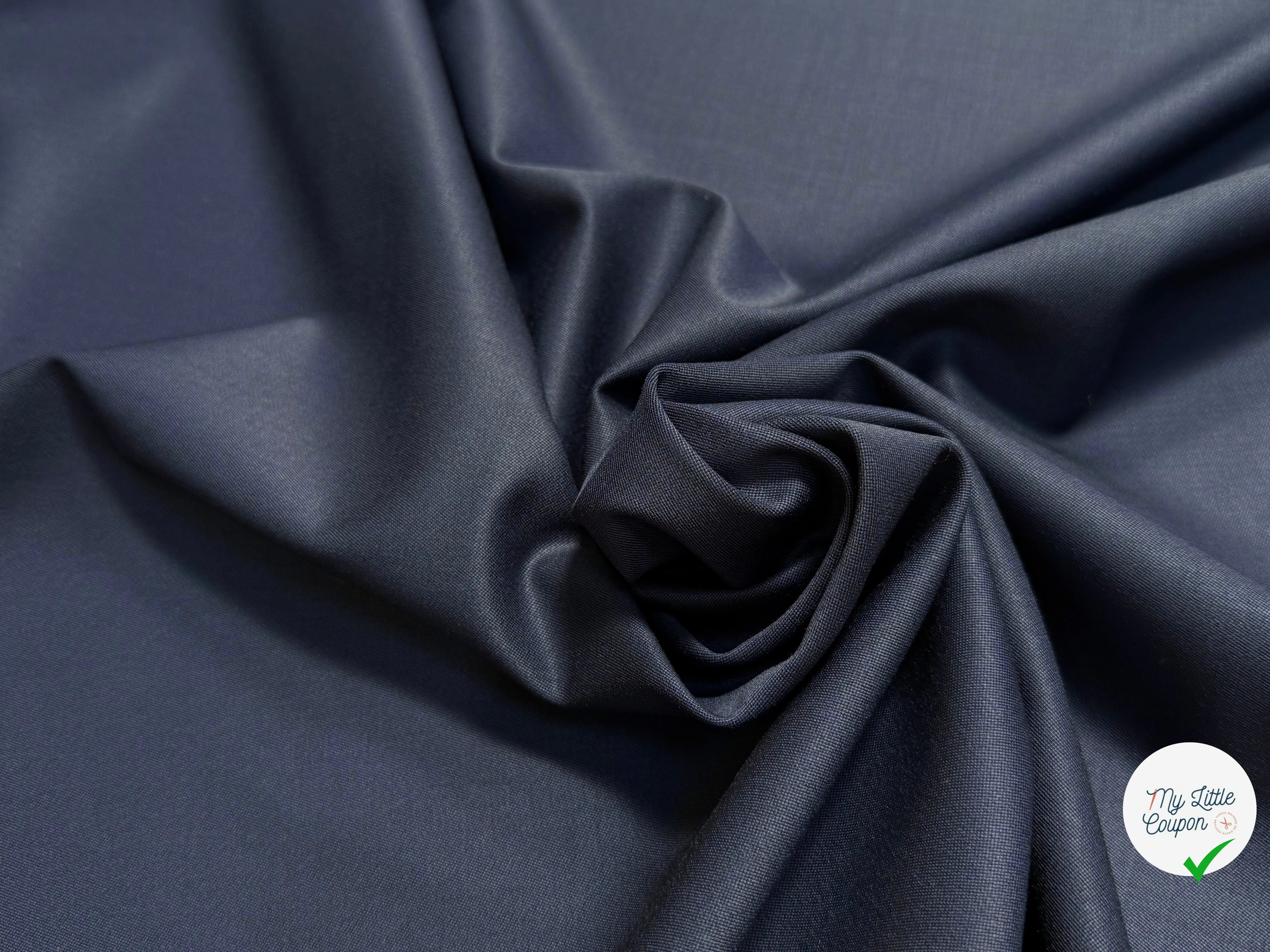 DRAPERIE DE LAINE SATINÉE NAVY TRÈS BELLE TENUE - My Little Coupon