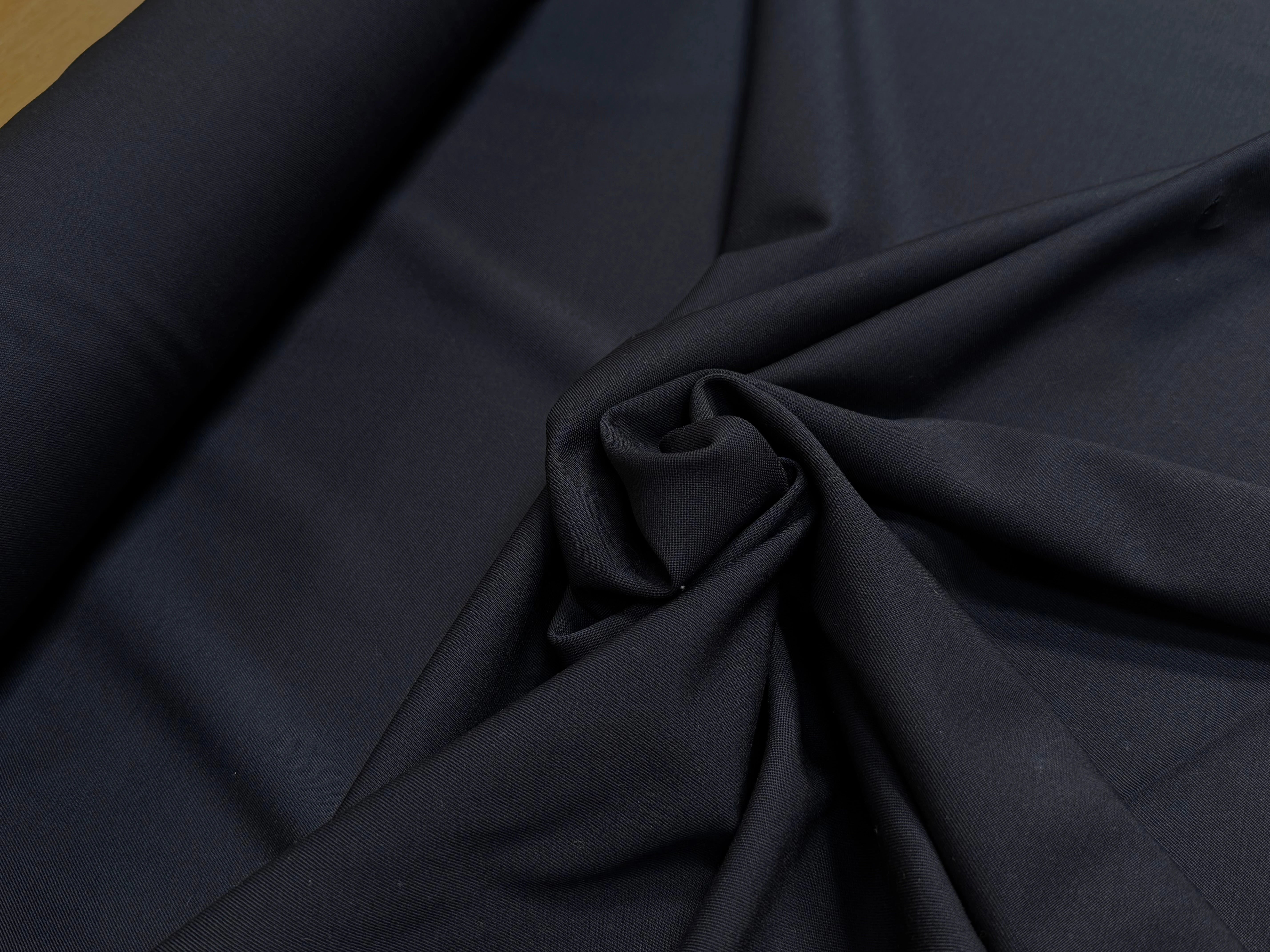 DRAPERIE DE LAINE SERGÉE STRETCH BLEU MARINE FONCÉ - My Little Coupon