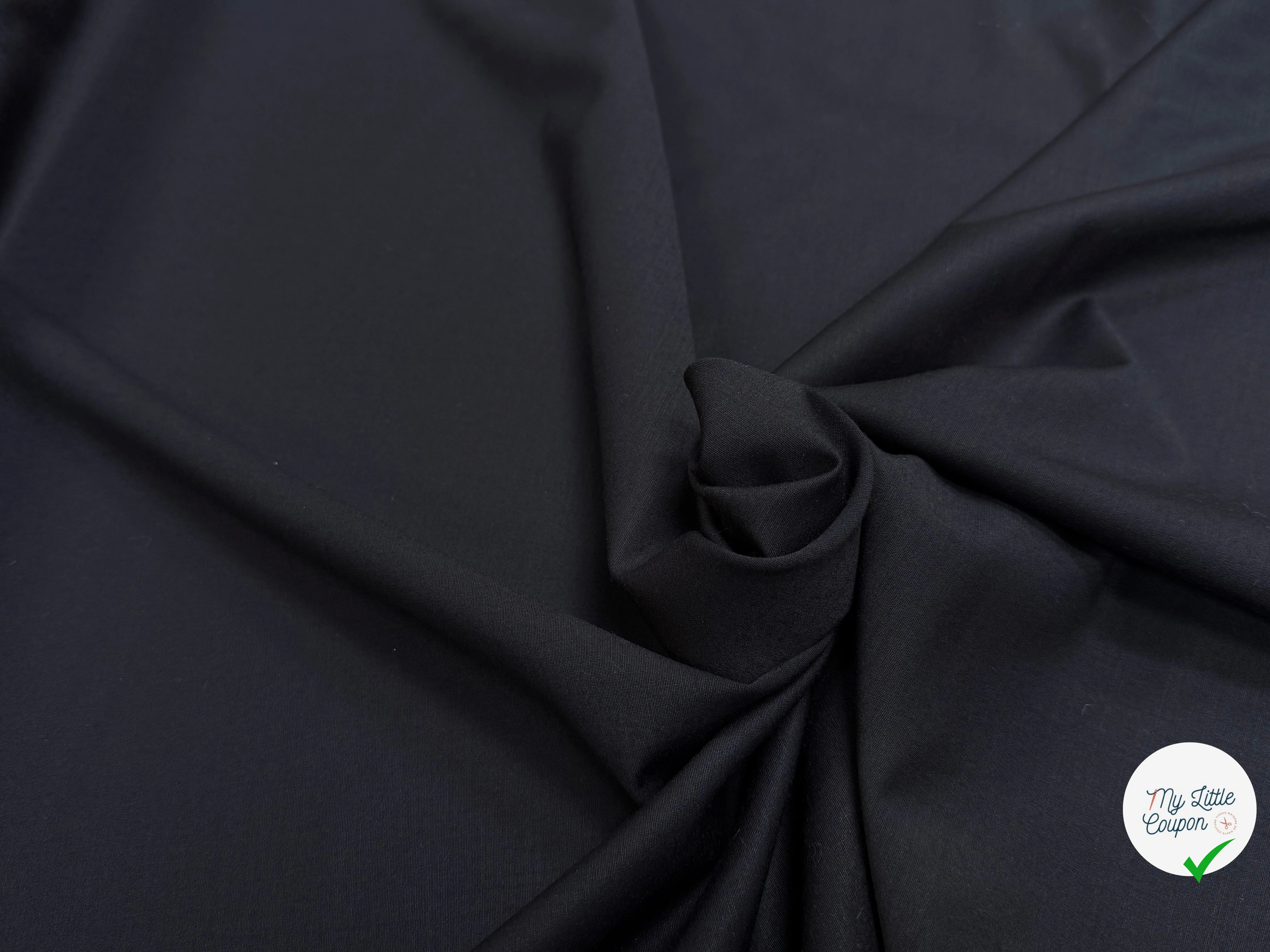 DRAPERIE DE LAINE STRETCH BEAU TOMBÉ MARINE FONCÉ - My Little Coupon