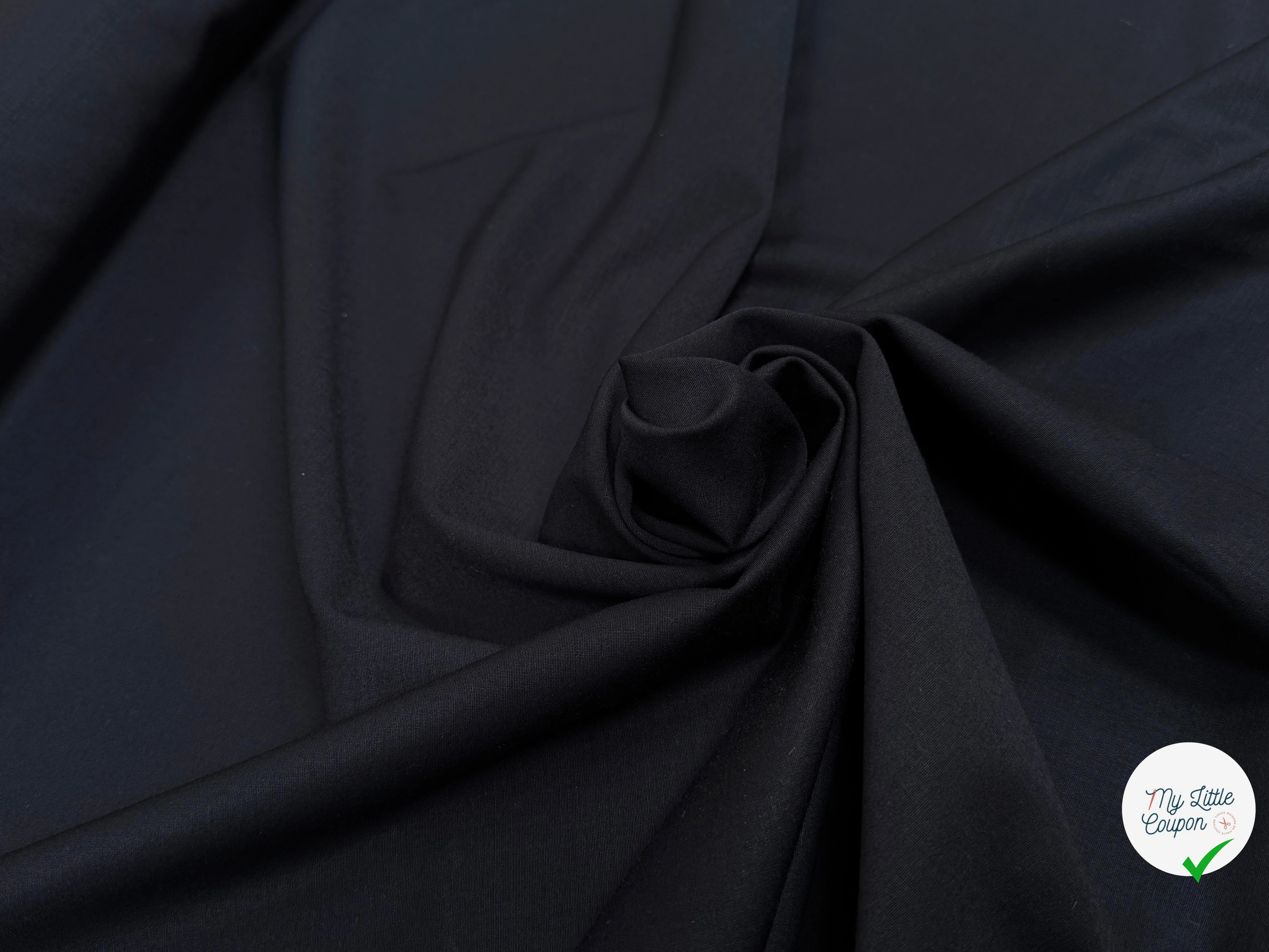 DRAPERIE DE LAINE STRETCH BEAU TOMBÉ MARINE FONCÉ - My Little Coupon