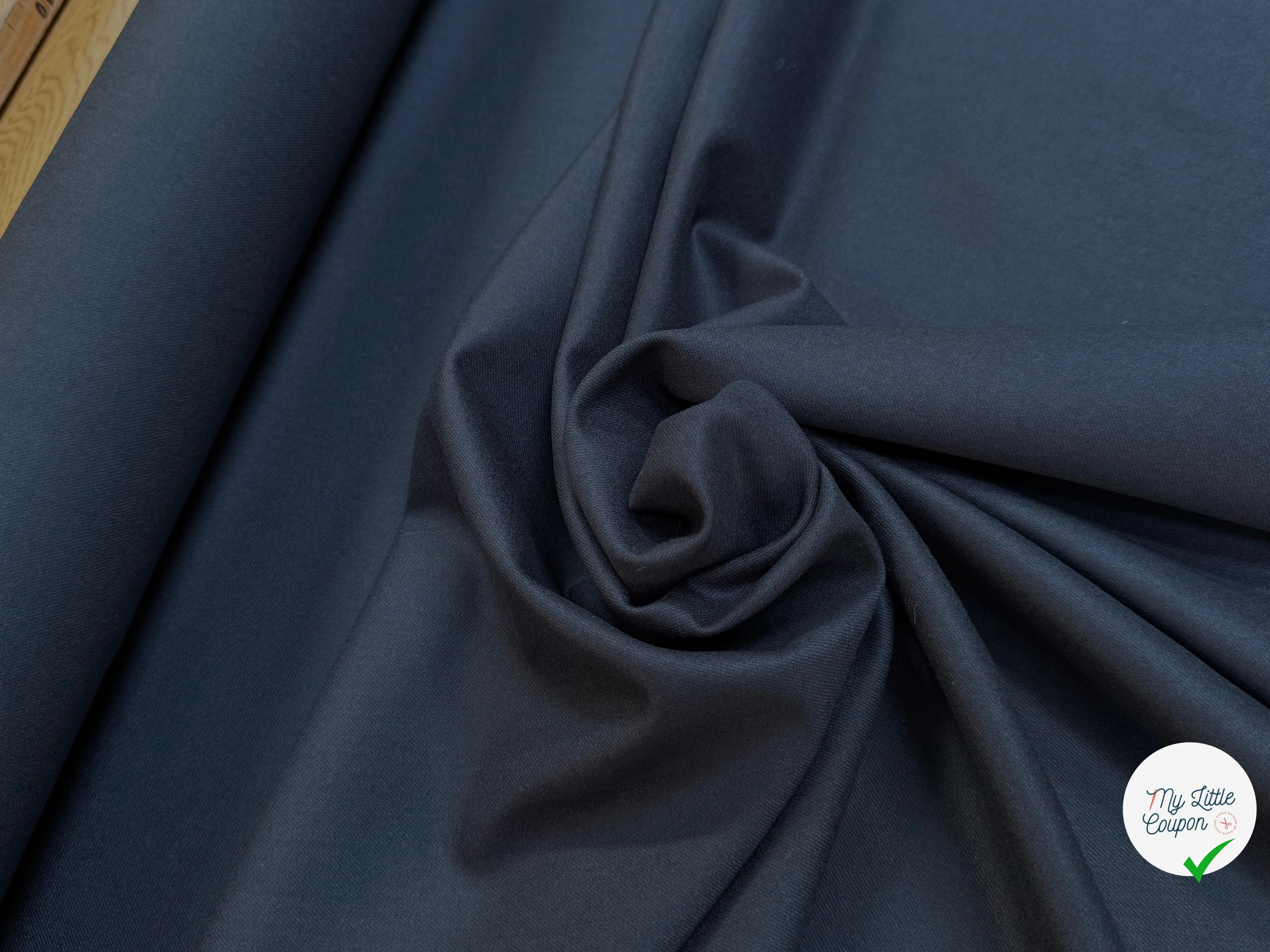 DRAPERIE DE LAINE STRETCH TOUCHER RAFFINÉ BLEU GRIS - My Little Coupon