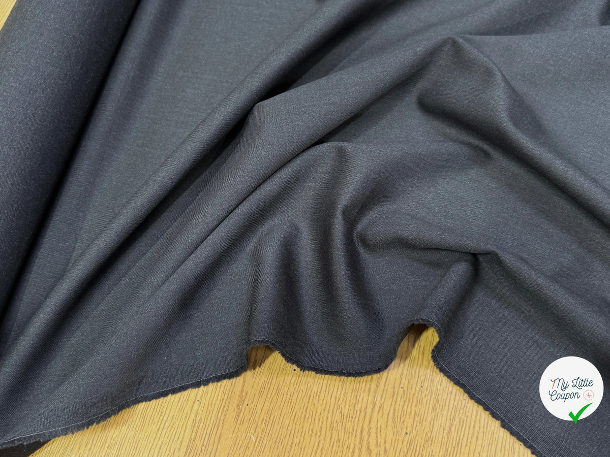 DRAPERIE DE LAINE SUPER 100'S GRIS ANTHRACITE TRÈS ÉLÉGANT - My Little Coupon