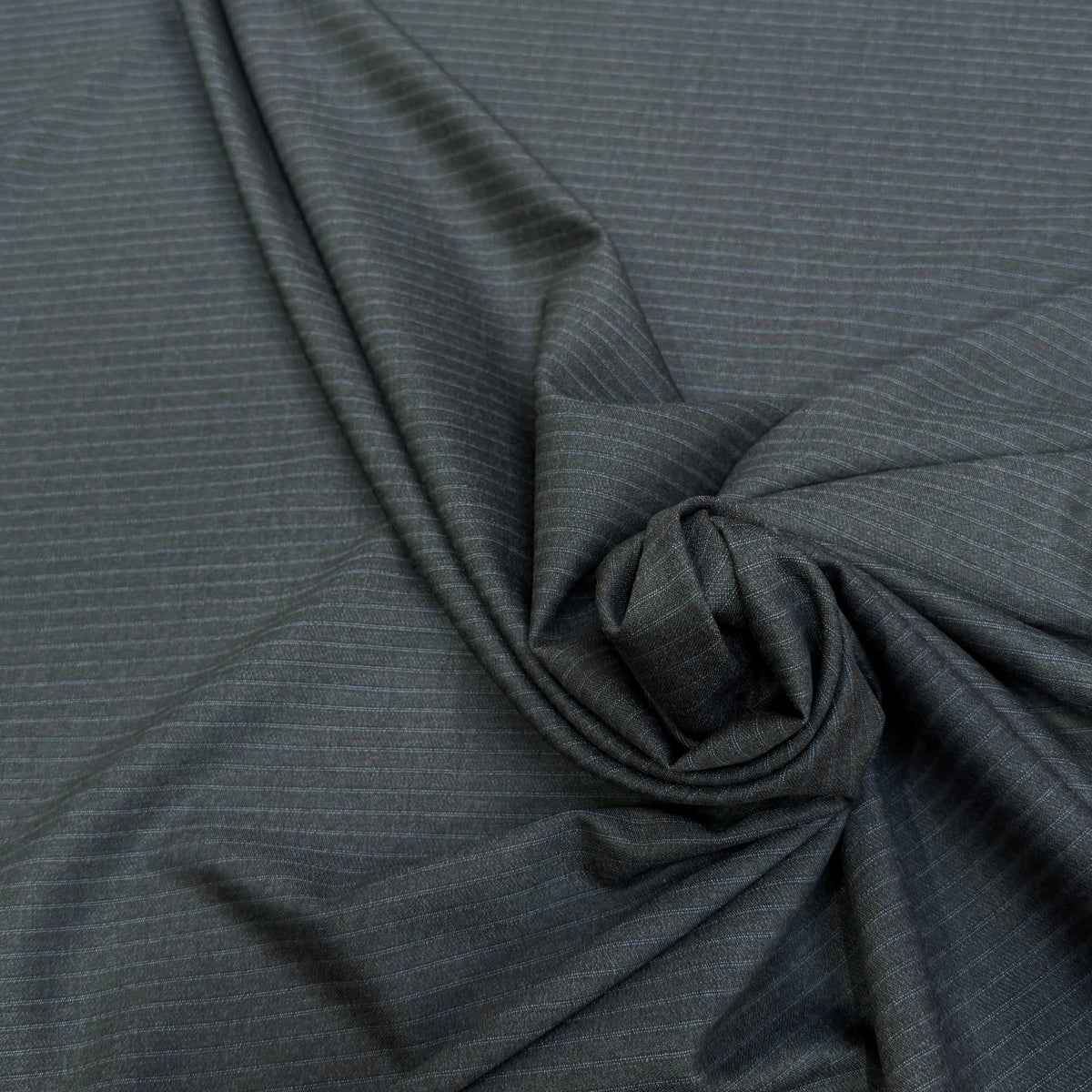 DRAPERIE DE LAINE SUPER 100'S GRIS RAYURES BLEUES TRÈS ÉLÉGANT - My Little Coupon