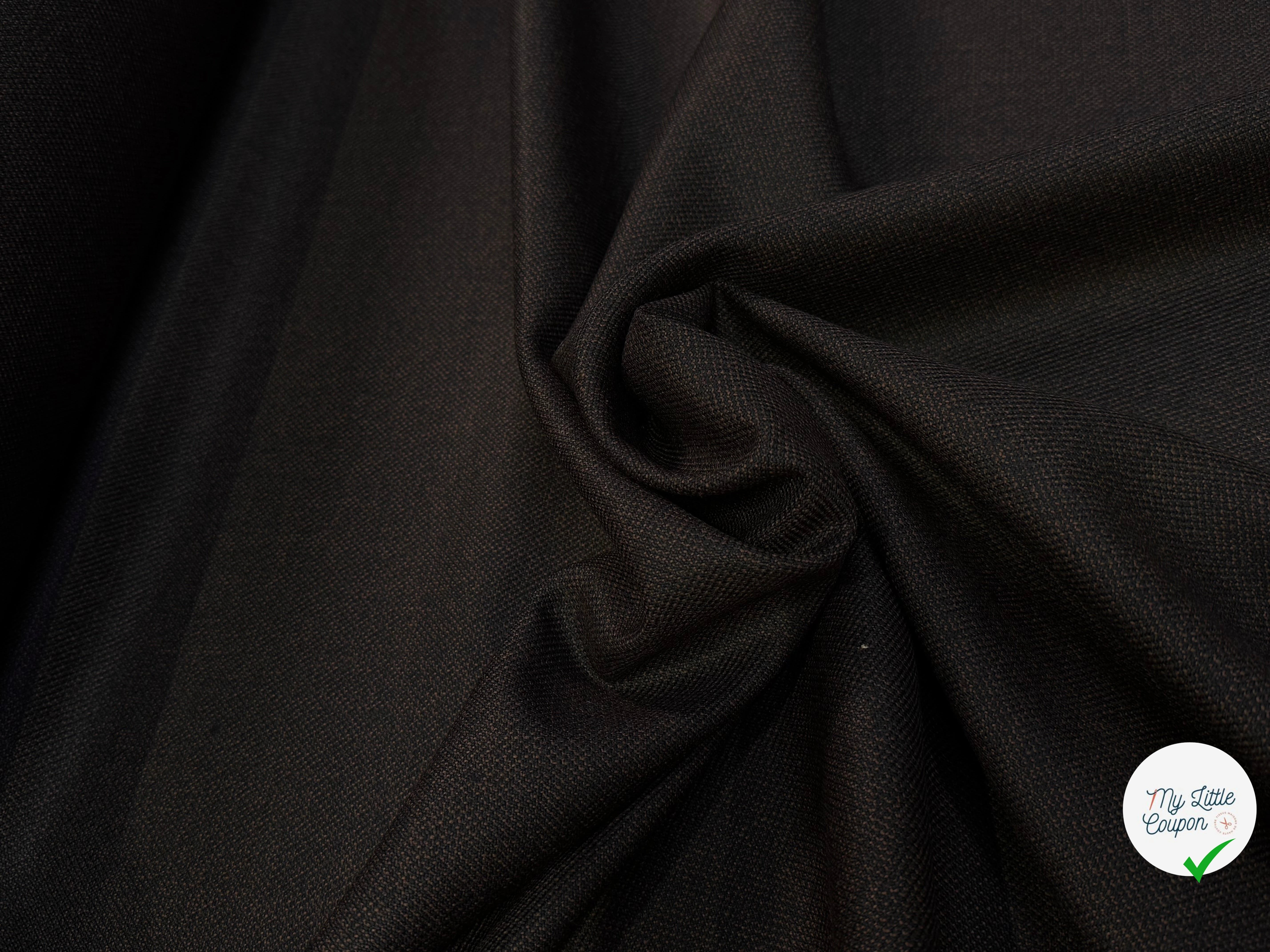 DRAPERIE DE LAINE TENUE LOURDE MARON NOIR - My Little Coupon