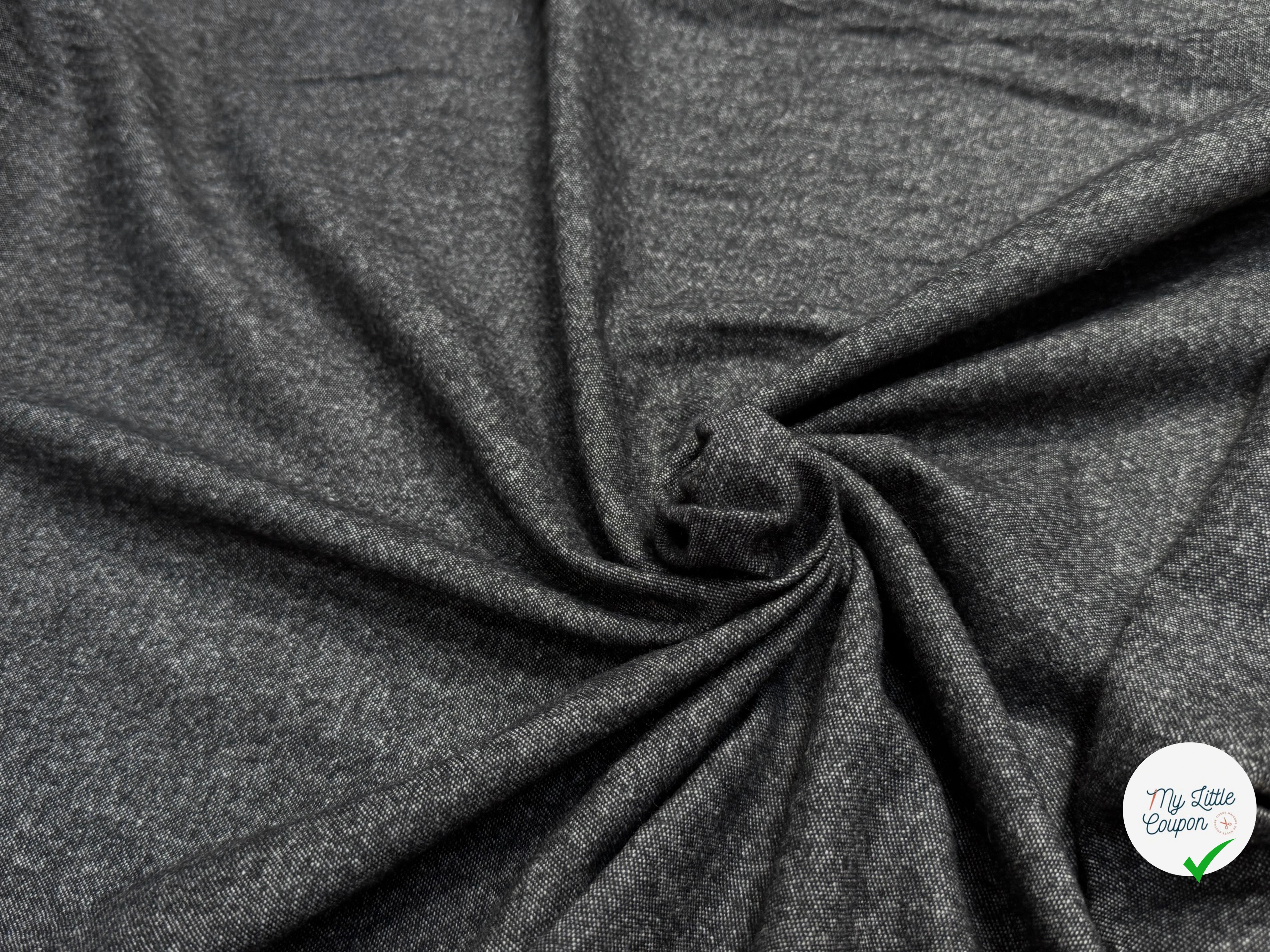 DRAPERIE DE LAINE TOUCHER DOUX 80% LAINE GRIS CHINÉ - My Little Coupon