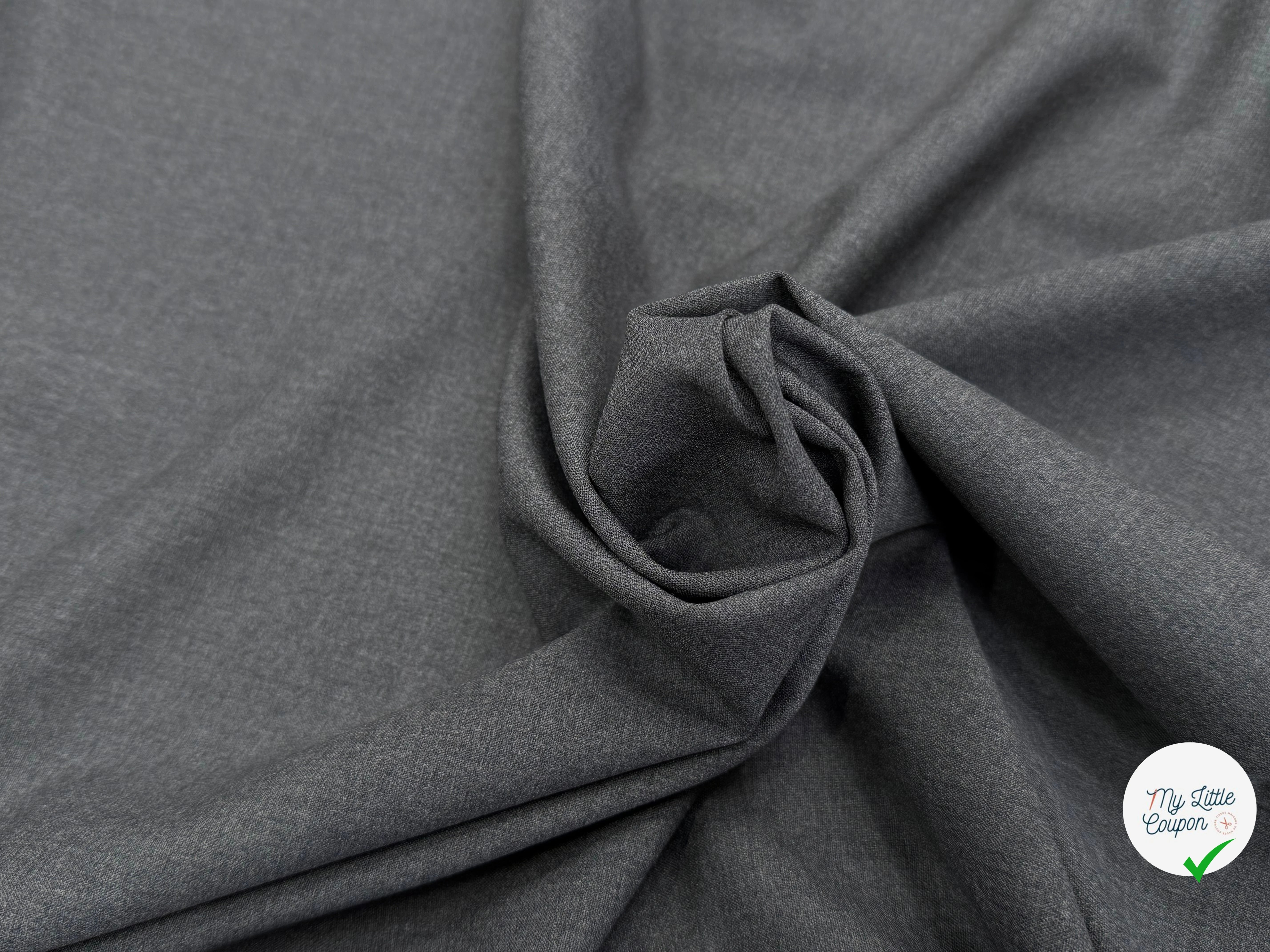 DRAPERIE DE LAINE TRÈS BELLE TENUE GRISE 96% LAINE VIERGE - My Little Coupon