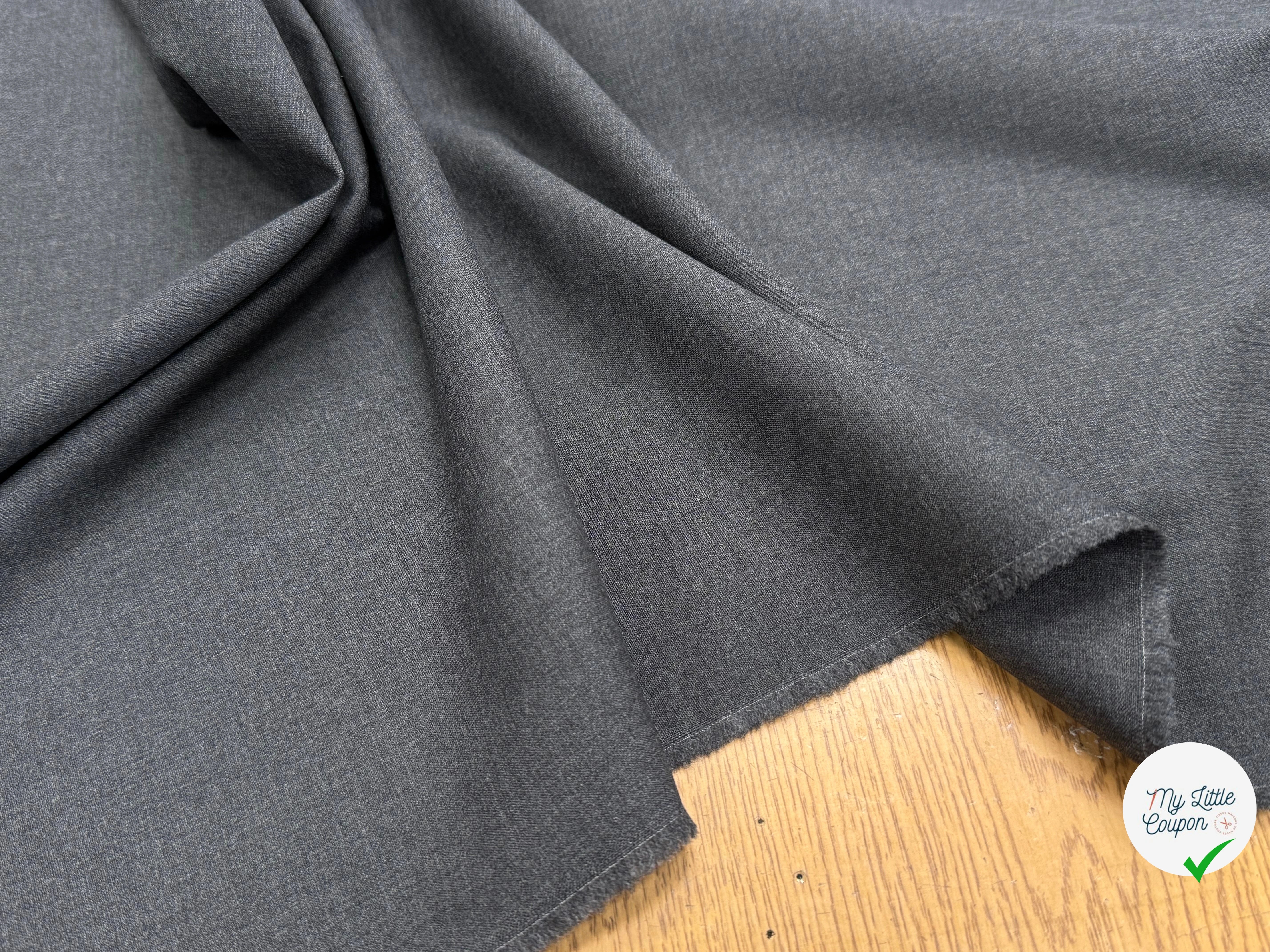 DRAPERIE DE LAINE TRÈS BELLE TENUE GRISE 96% LAINE VIERGE - My Little Coupon