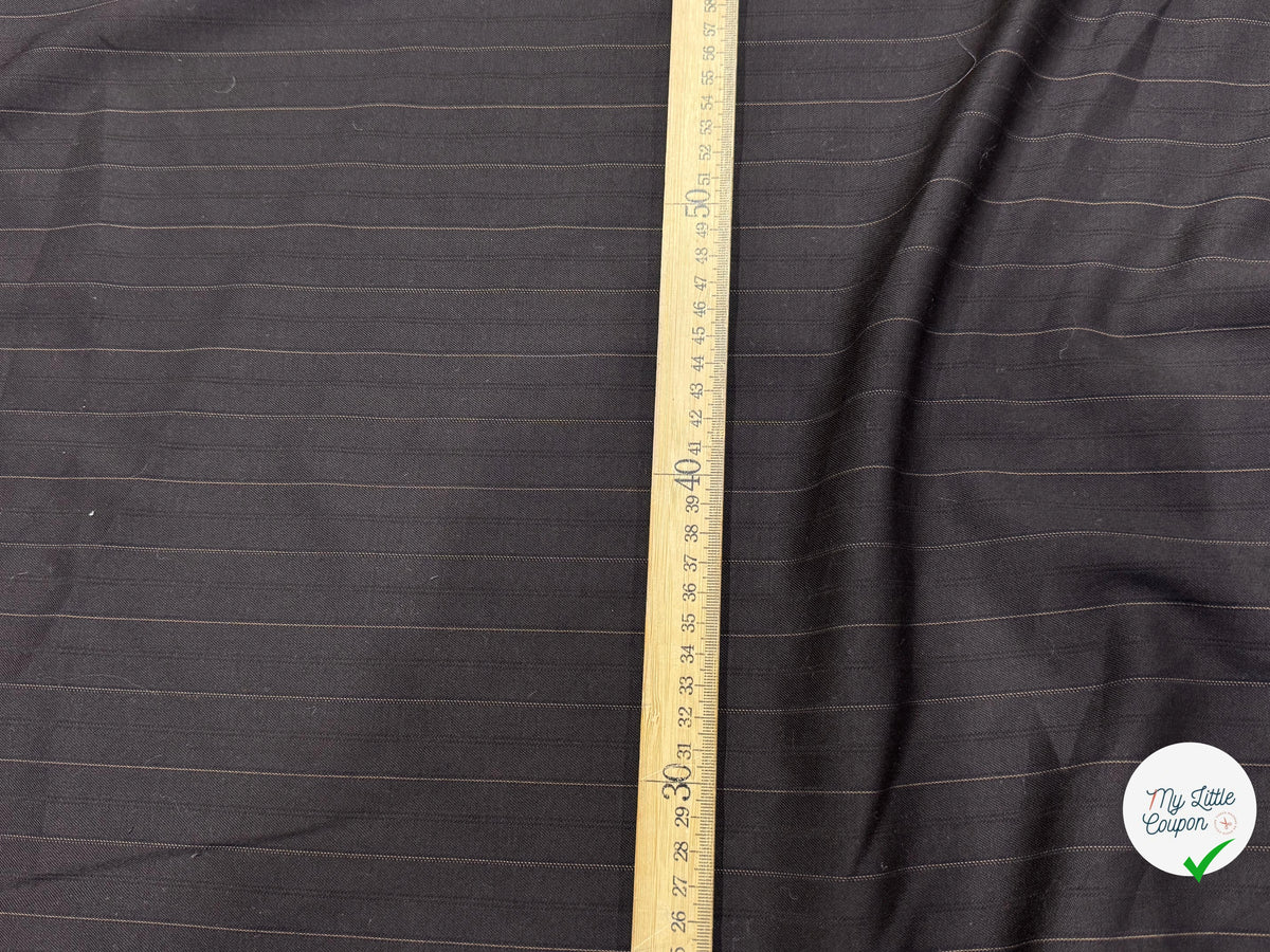 DRAPERIE ÉLÉGANTE NOIRE À FINES RAYURES LAINE STRETCH - My Little Coupon