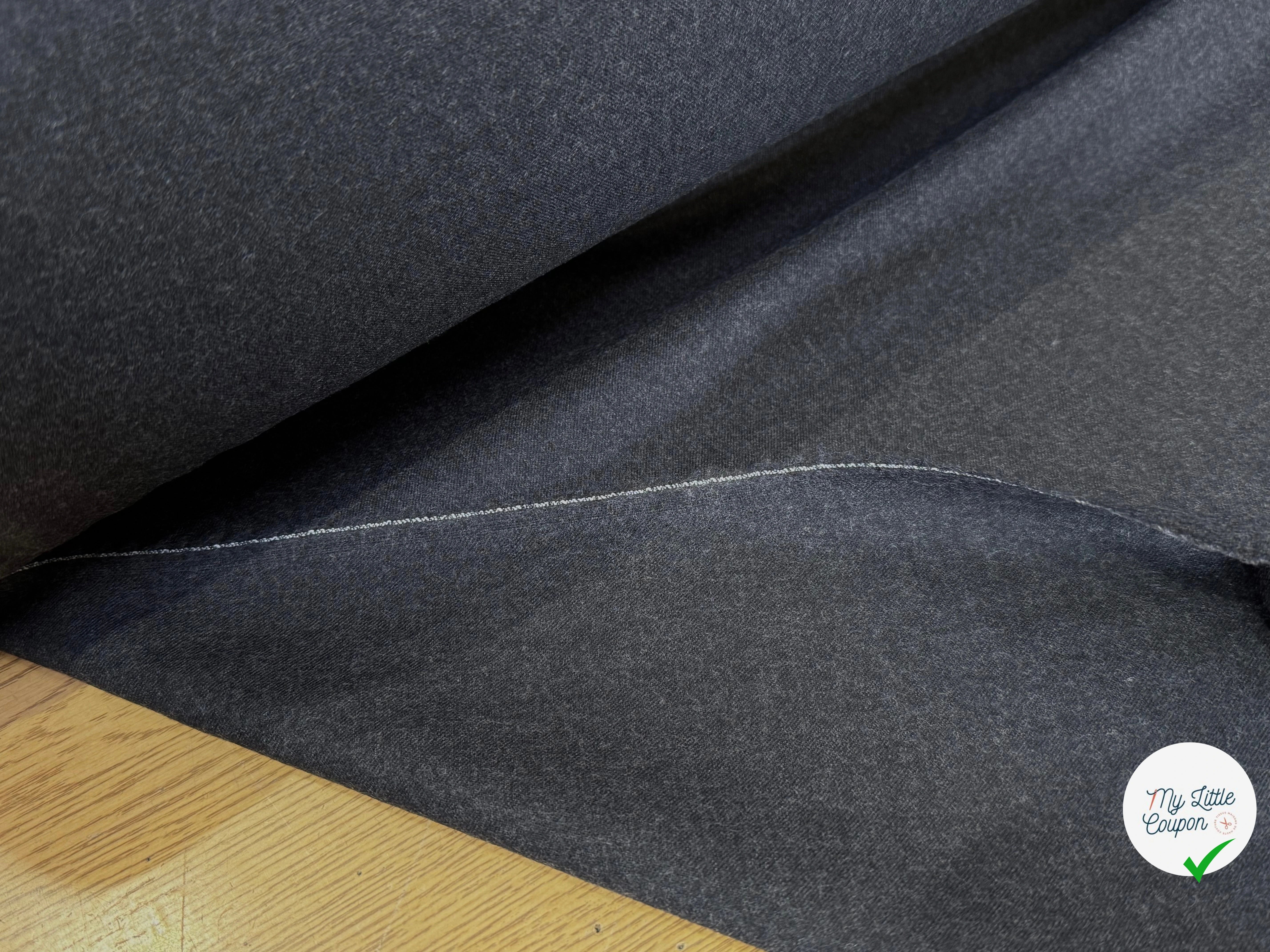 DRAPERIE FLANELLE DE LAINE ULTRA BELLE ET STRETCH GRIS 96% WV - My Little Coupon