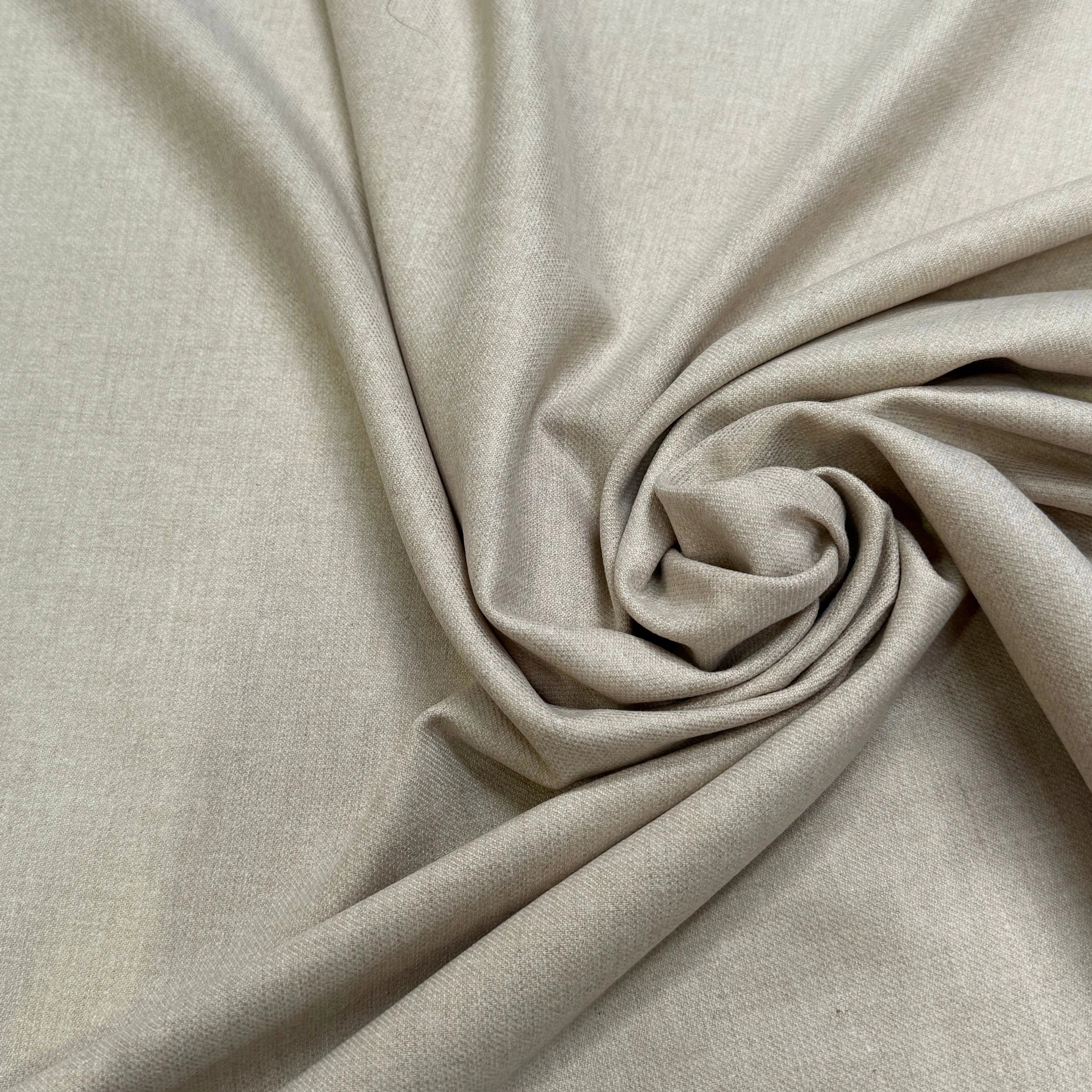 DRAPERIE FLANELLE DOUCE POLYLAINE ET 33% VISCOSE BEIGE - My Little Coupon