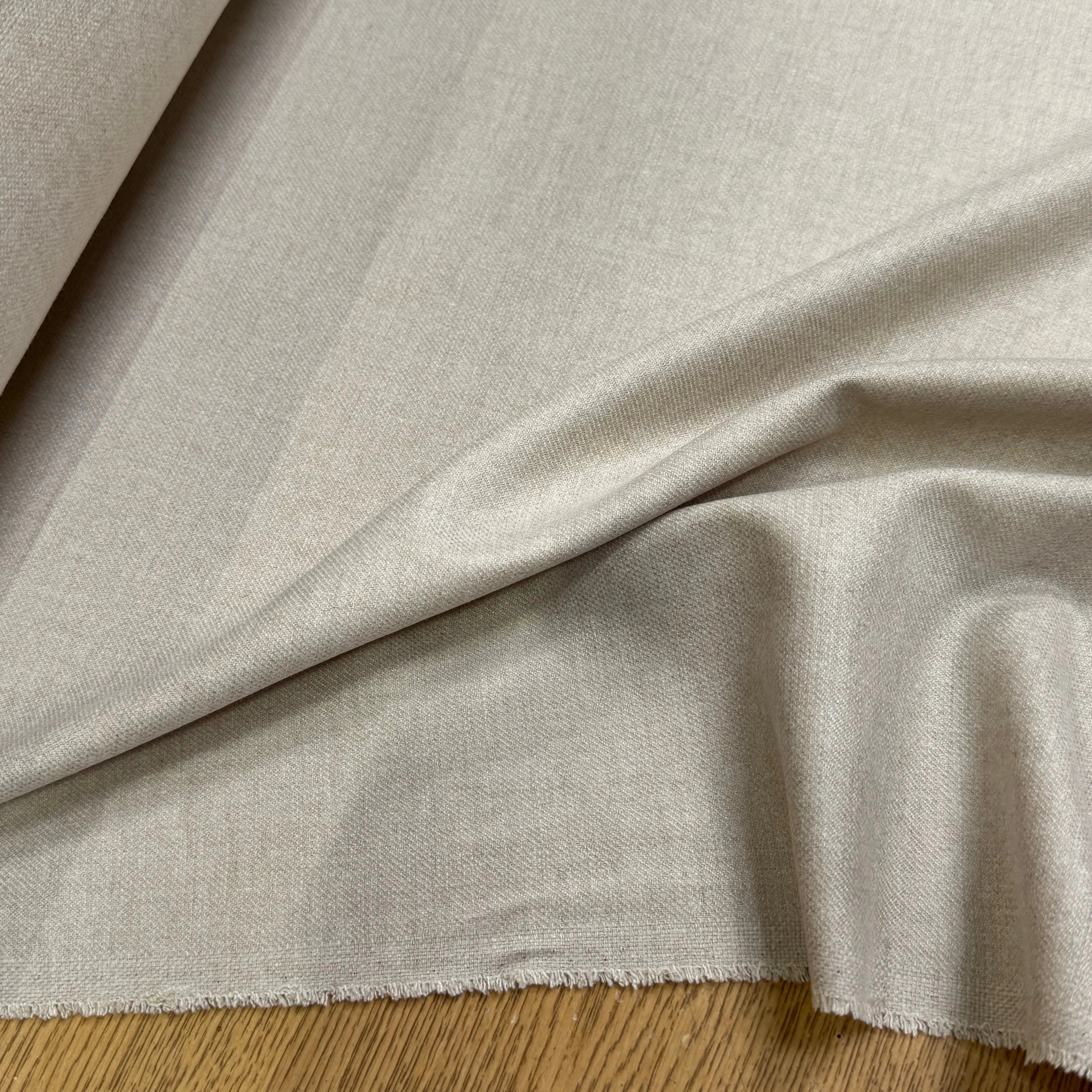 DRAPERIE FLANELLE DOUCE POLYLAINE ET 33% VISCOSE BEIGE - My Little Coupon