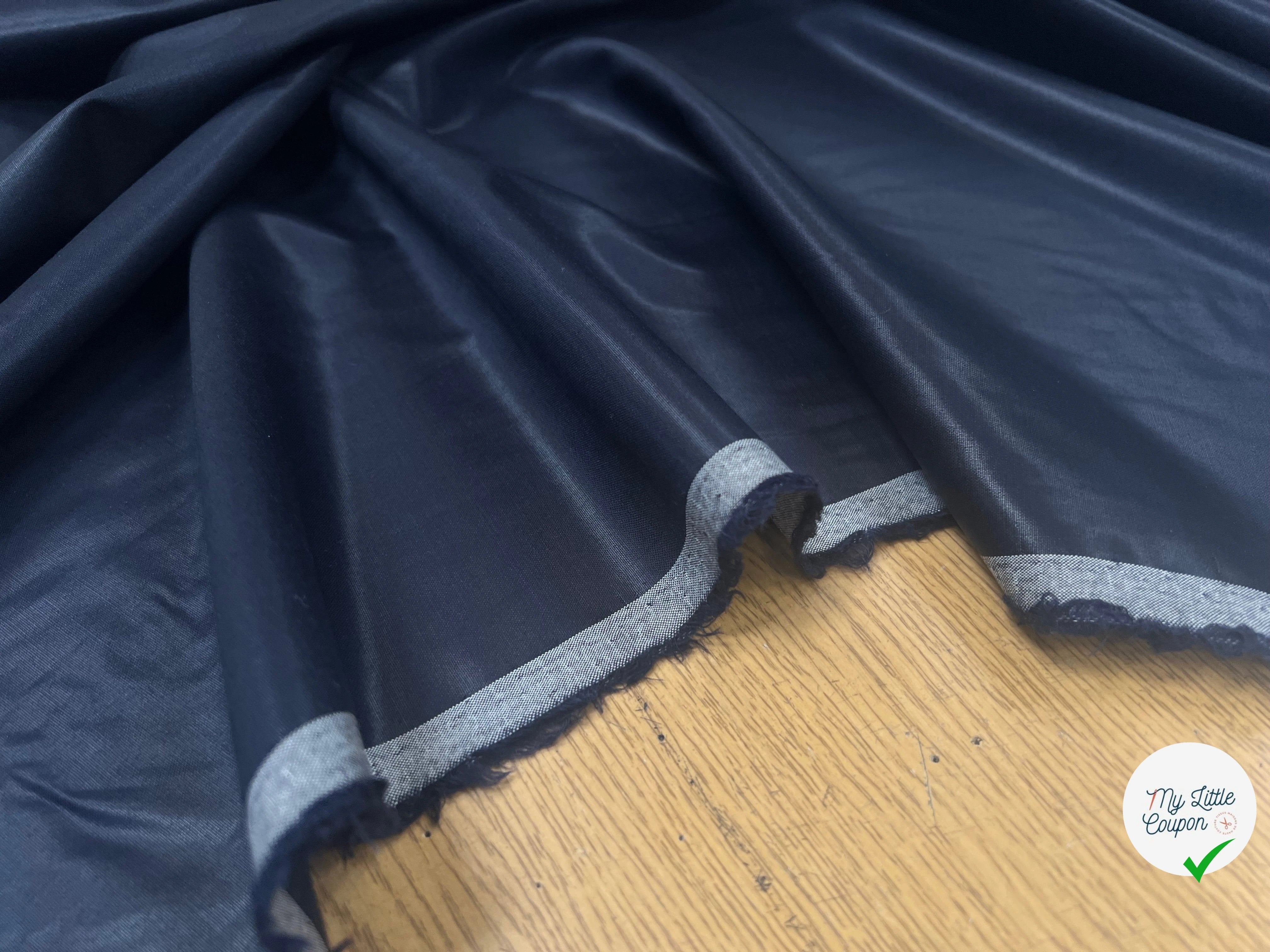 DRAPERIE ITALIENNE 100% LAINE MARINE 643 LUISANTE - My Little Coupon