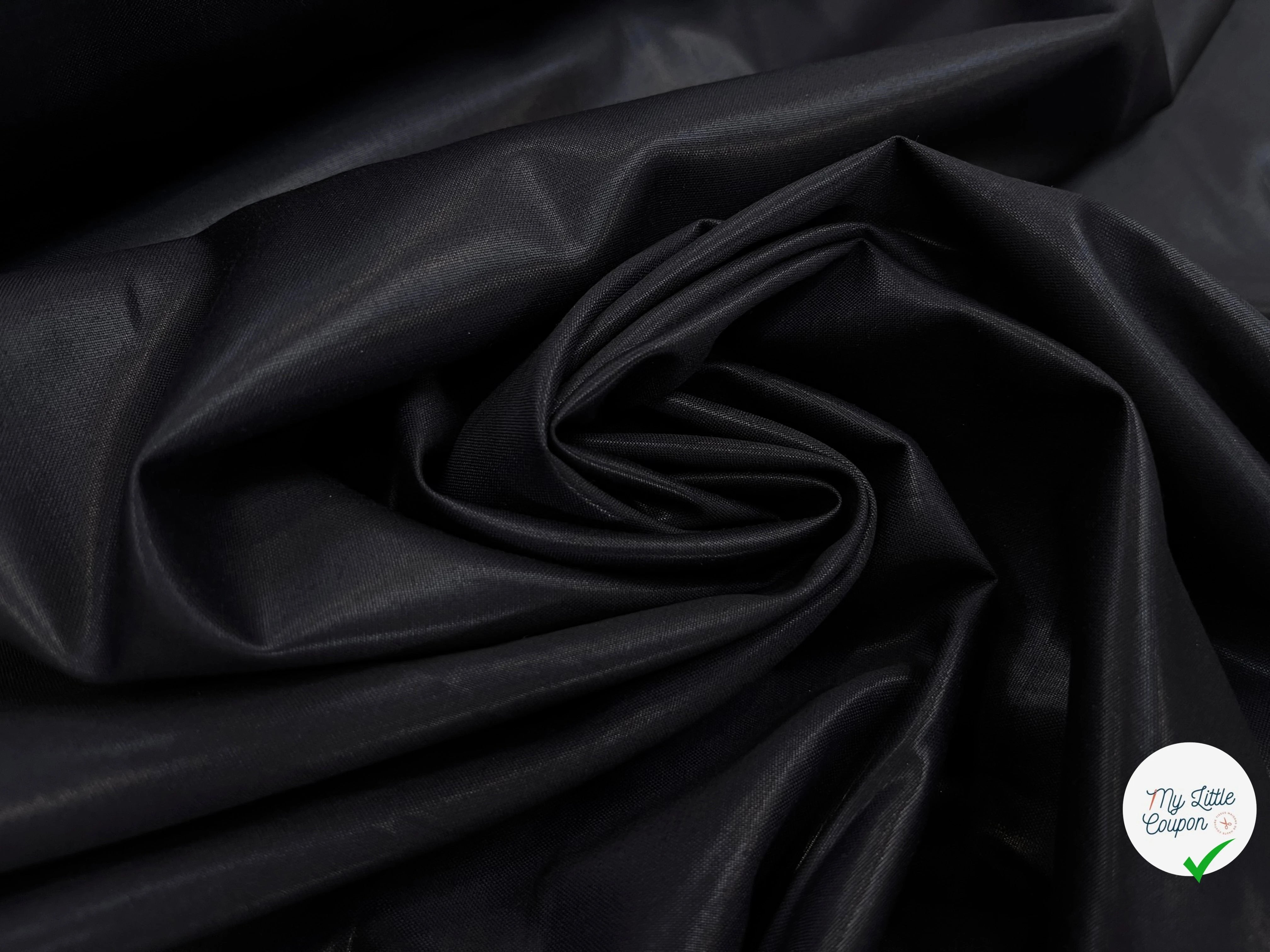 DRAPERIE ITALIENNE 100% LAINE NOIR ANTHRACITE 694 - My Little Coupon