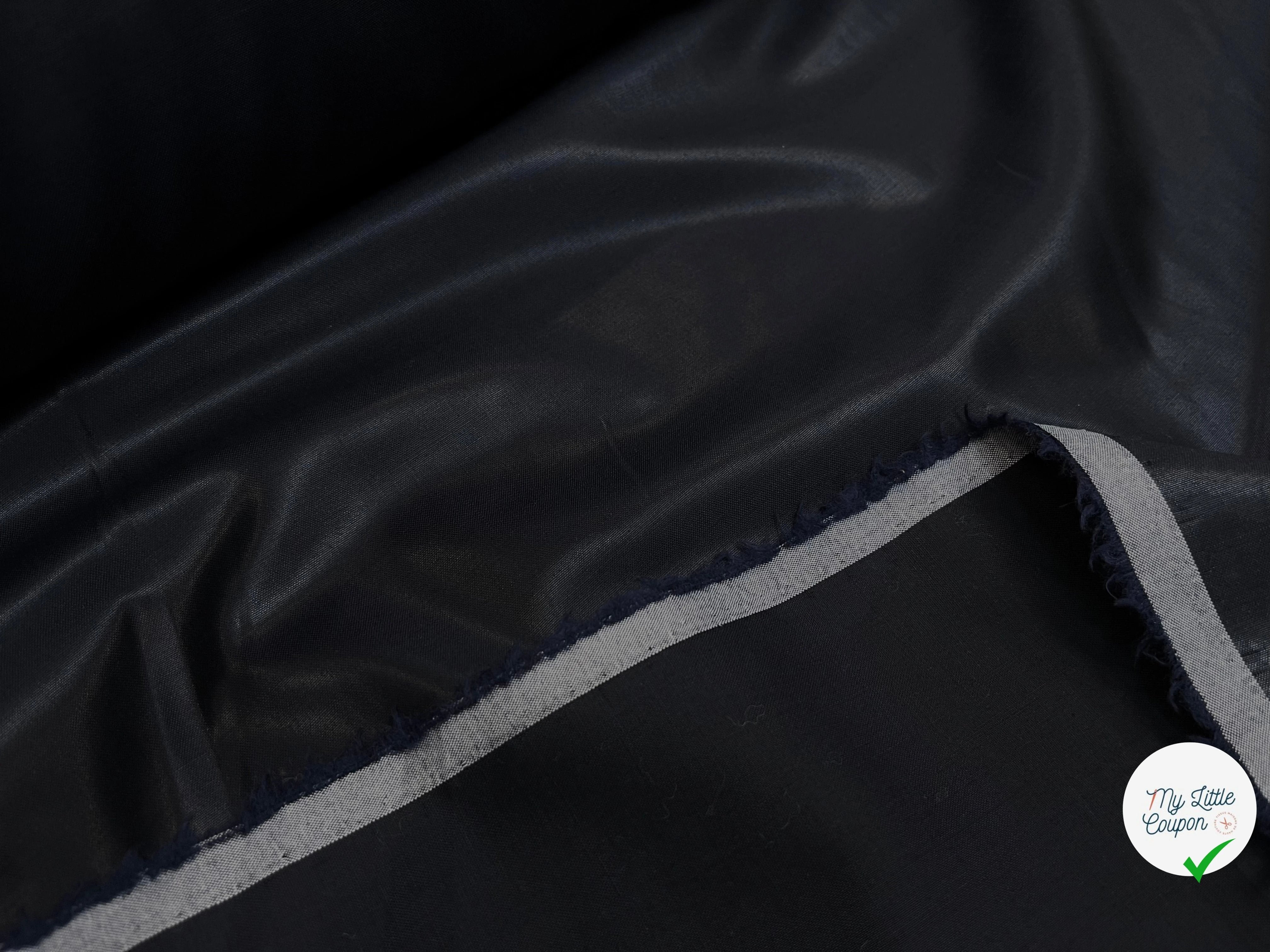 DRAPERIE ITALIENNE 100% LAINE NOIR ANTHRACITE 694 - My Little Coupon