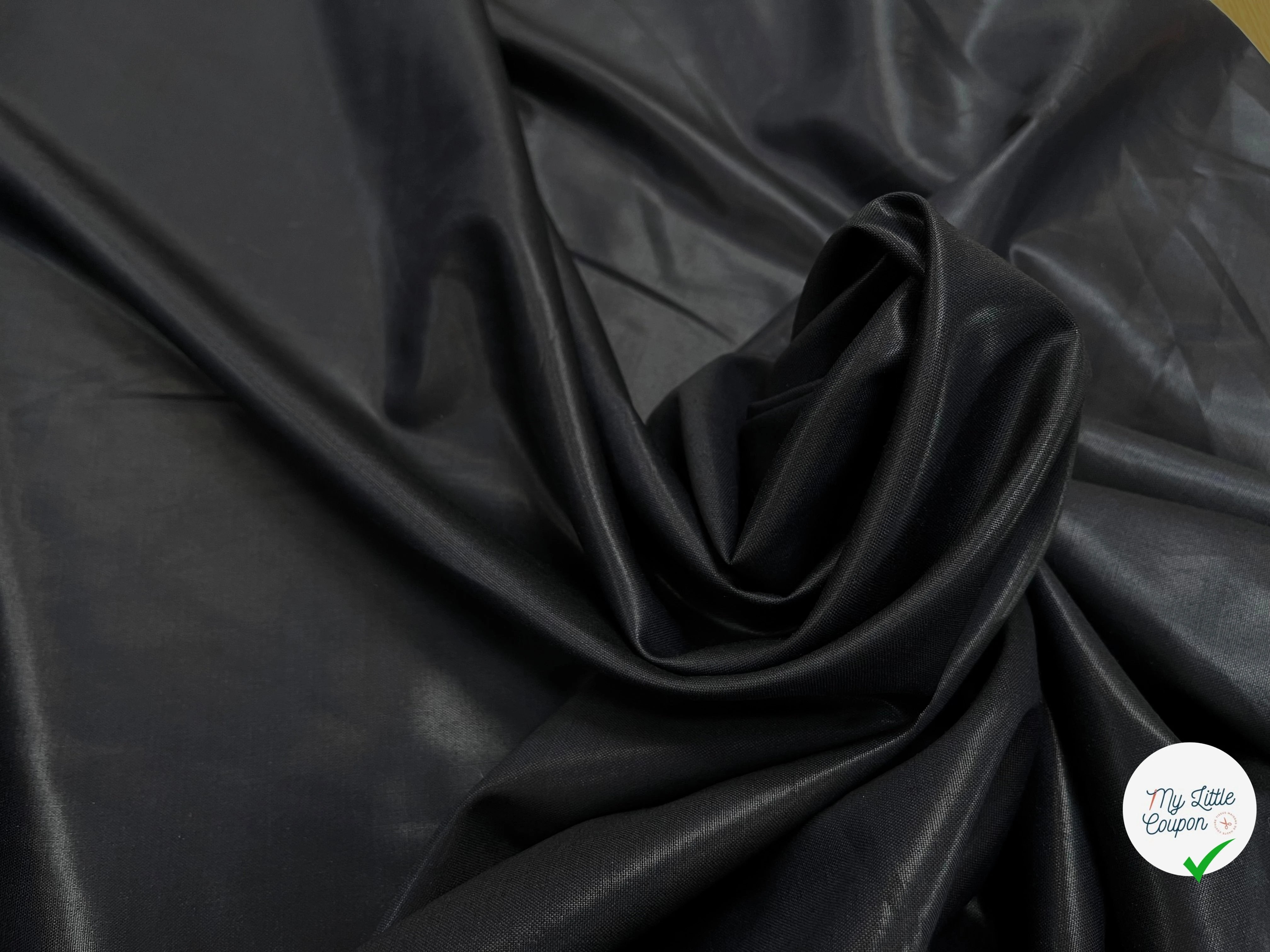 DRAPERIE ITALIENNE 100% LAINE NOIR ANTHRACITE 694 - My Little Coupon