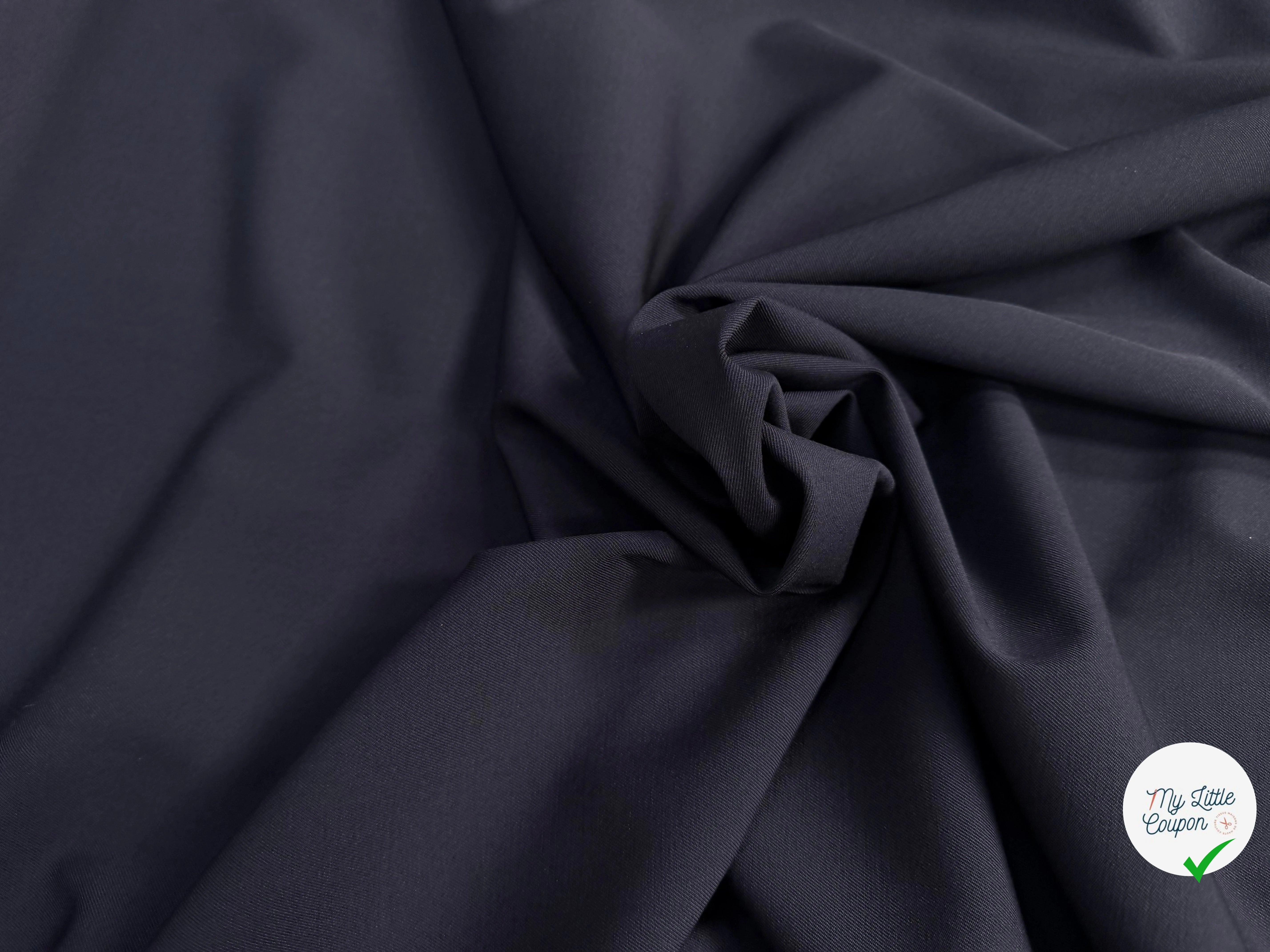 DRAPERIE ITALIENNE CHIC BLEU 93% LAINE VIERGE STRETCH - My Little Coupon