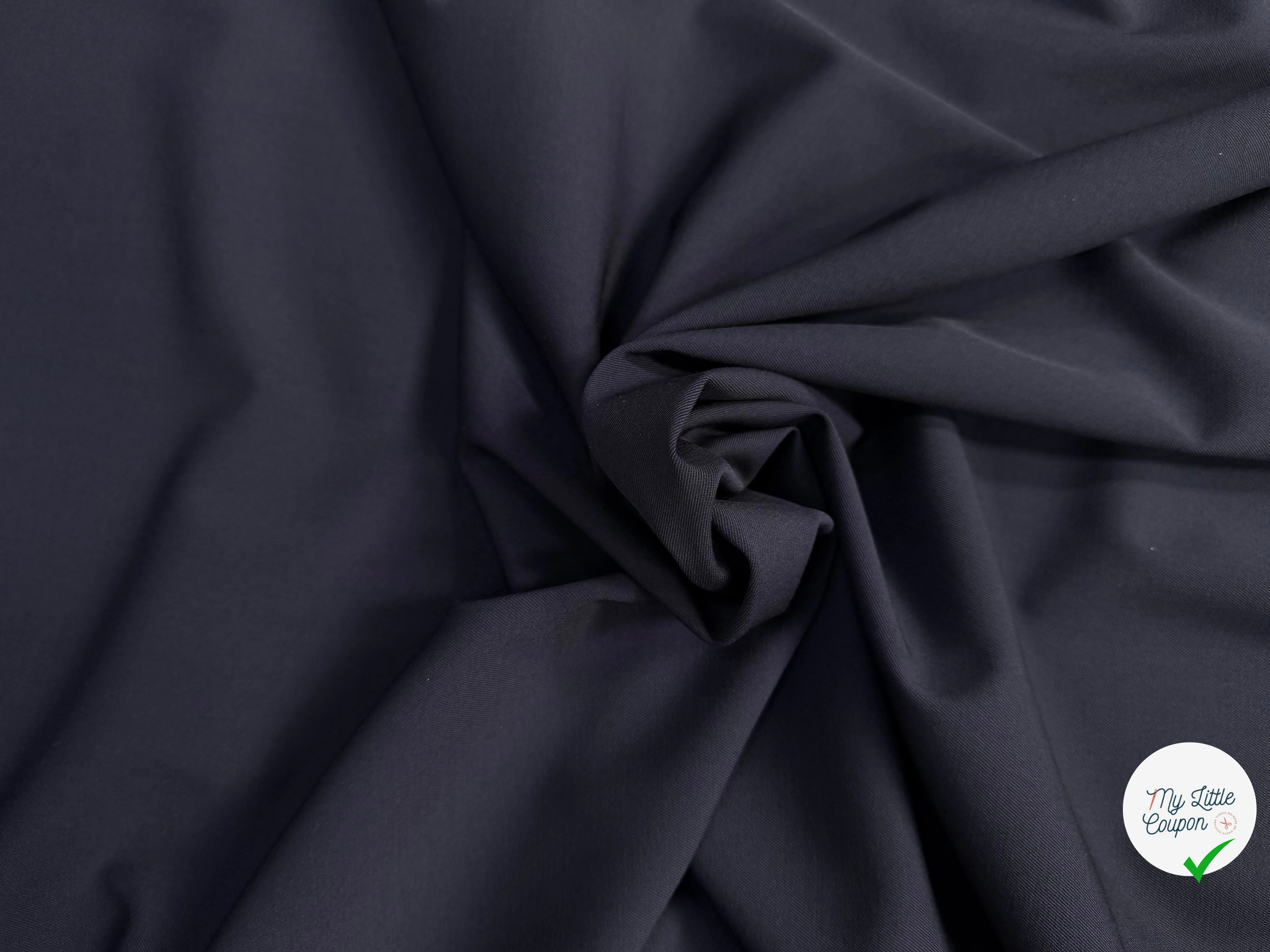 DRAPERIE ITALIENNE CHIC BLEU 93% LAINE VIERGE STRETCH - My Little Coupon